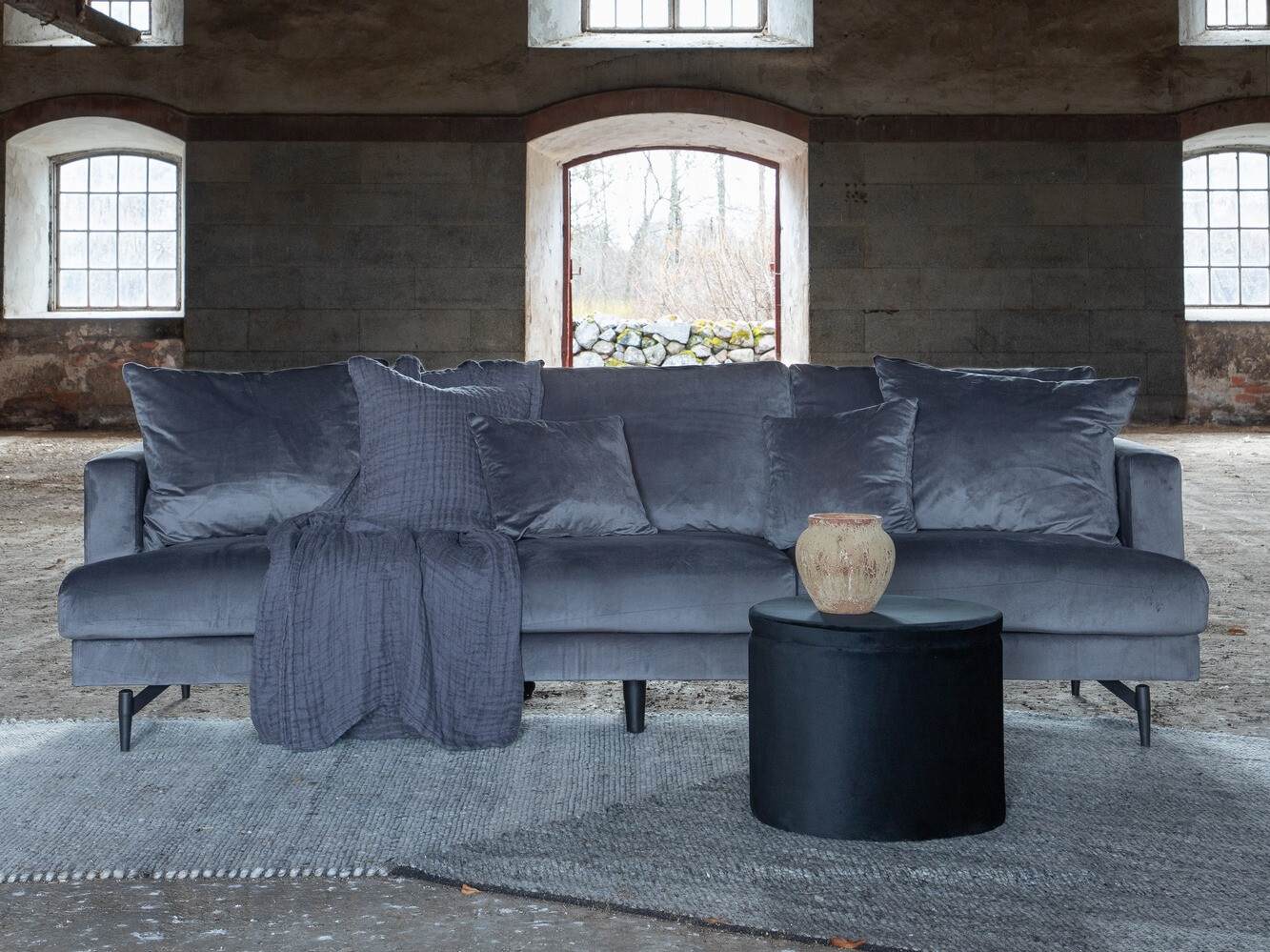 Kauč Dallas 1699 (Tamno siva)