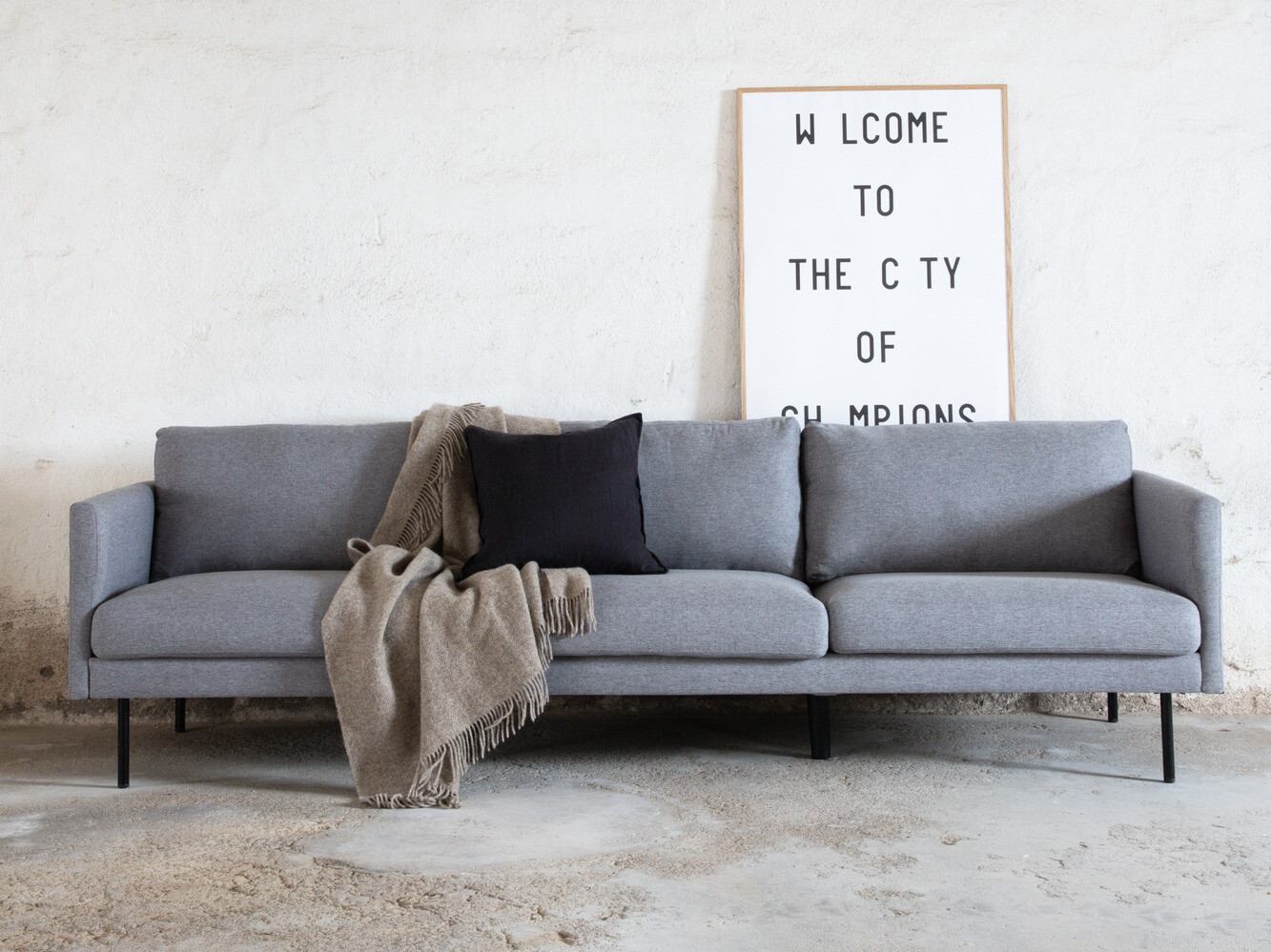 Kauč Fercame 103 (Siva + Crna)