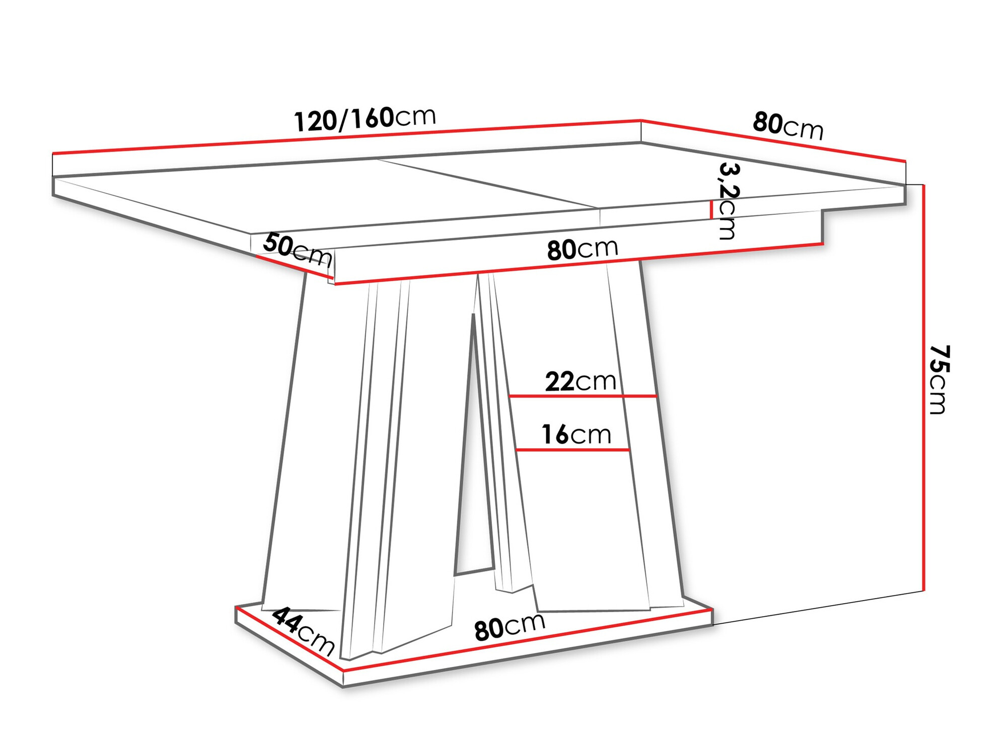 Stol Goodyear 129 (Sjajno bijela)