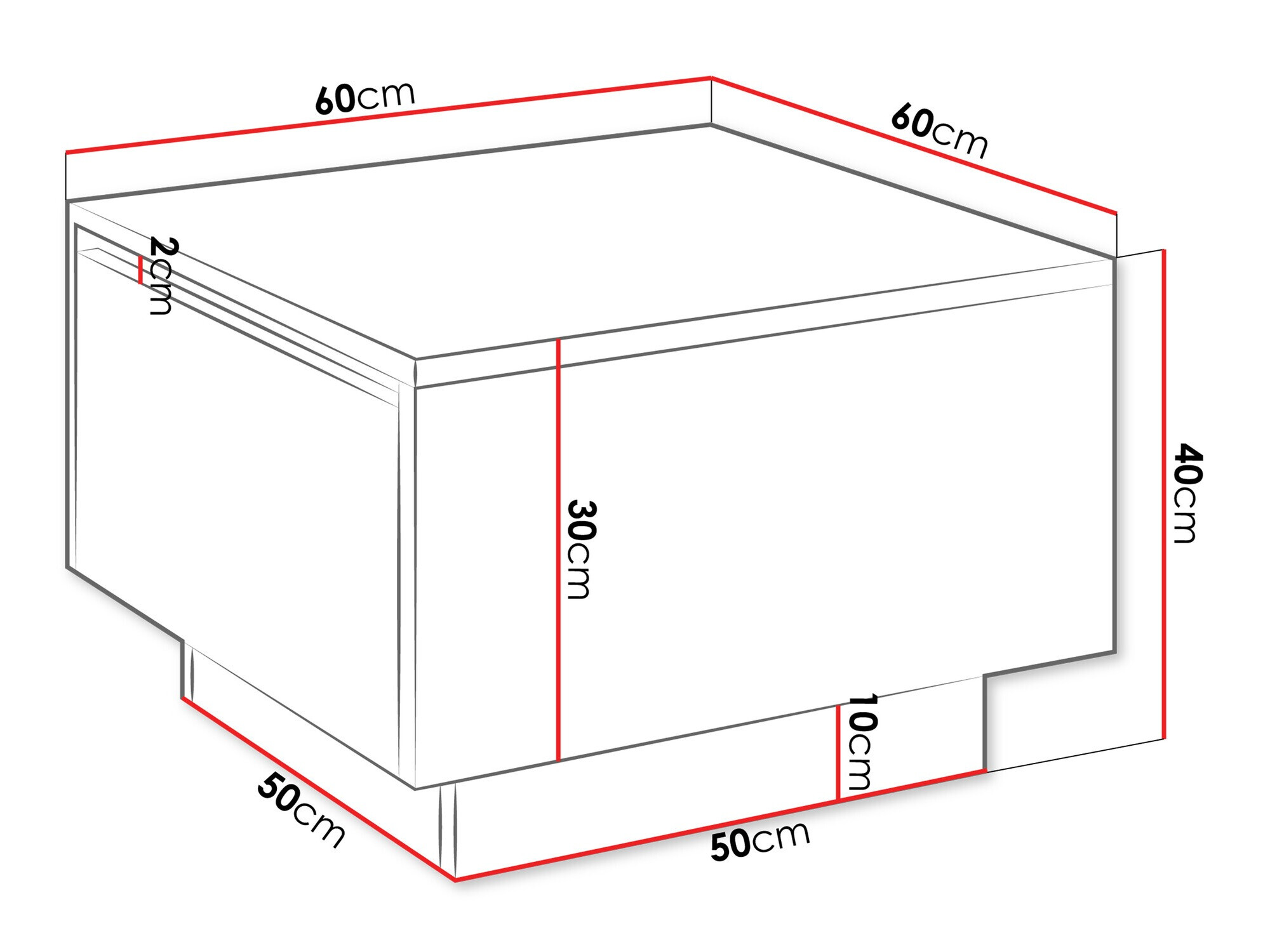 Stolić za kavu Goodyear 133 (Bijeli mramor)