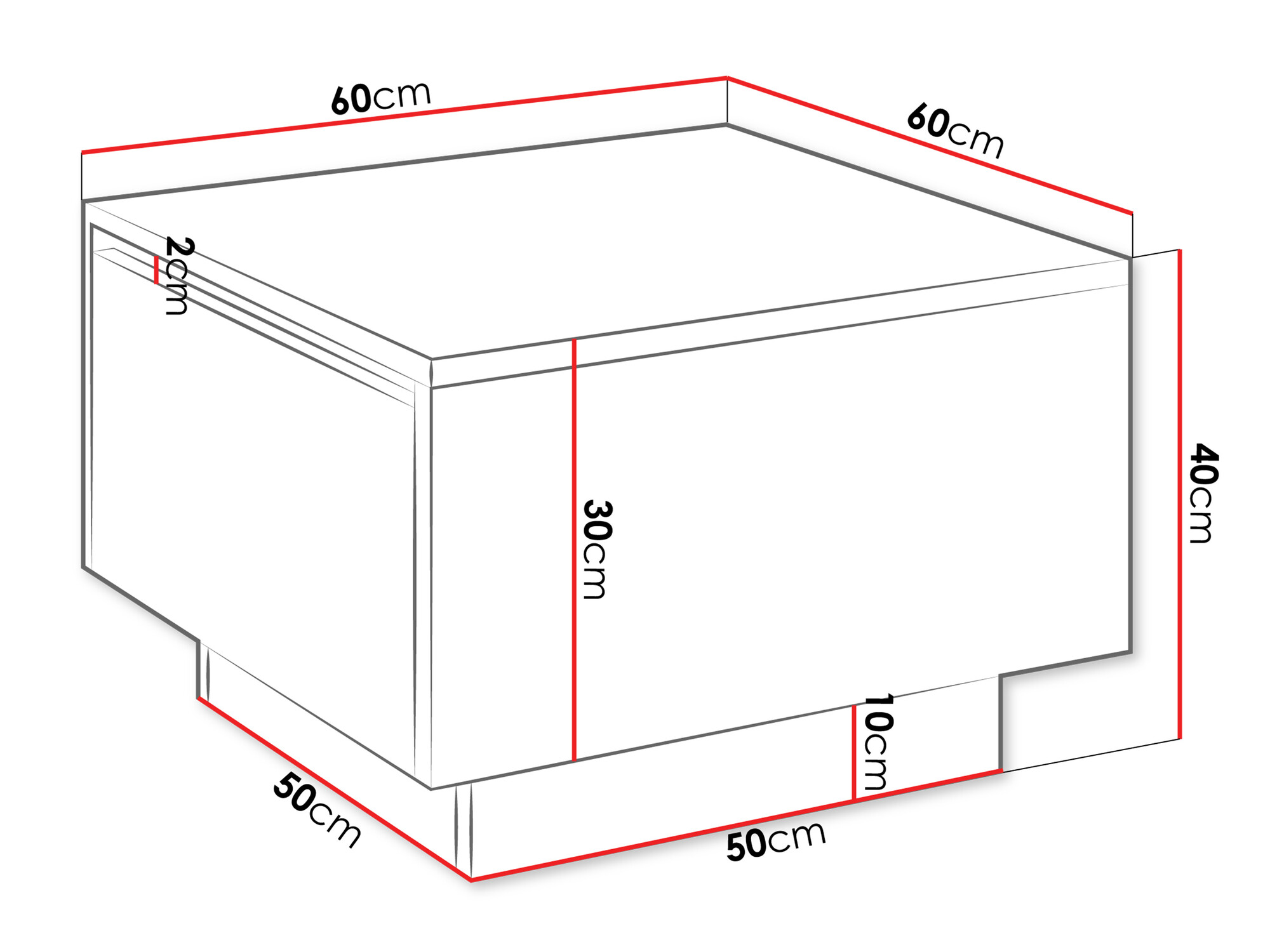Stolić za kavu Goodyear 133 (Crni mramor)