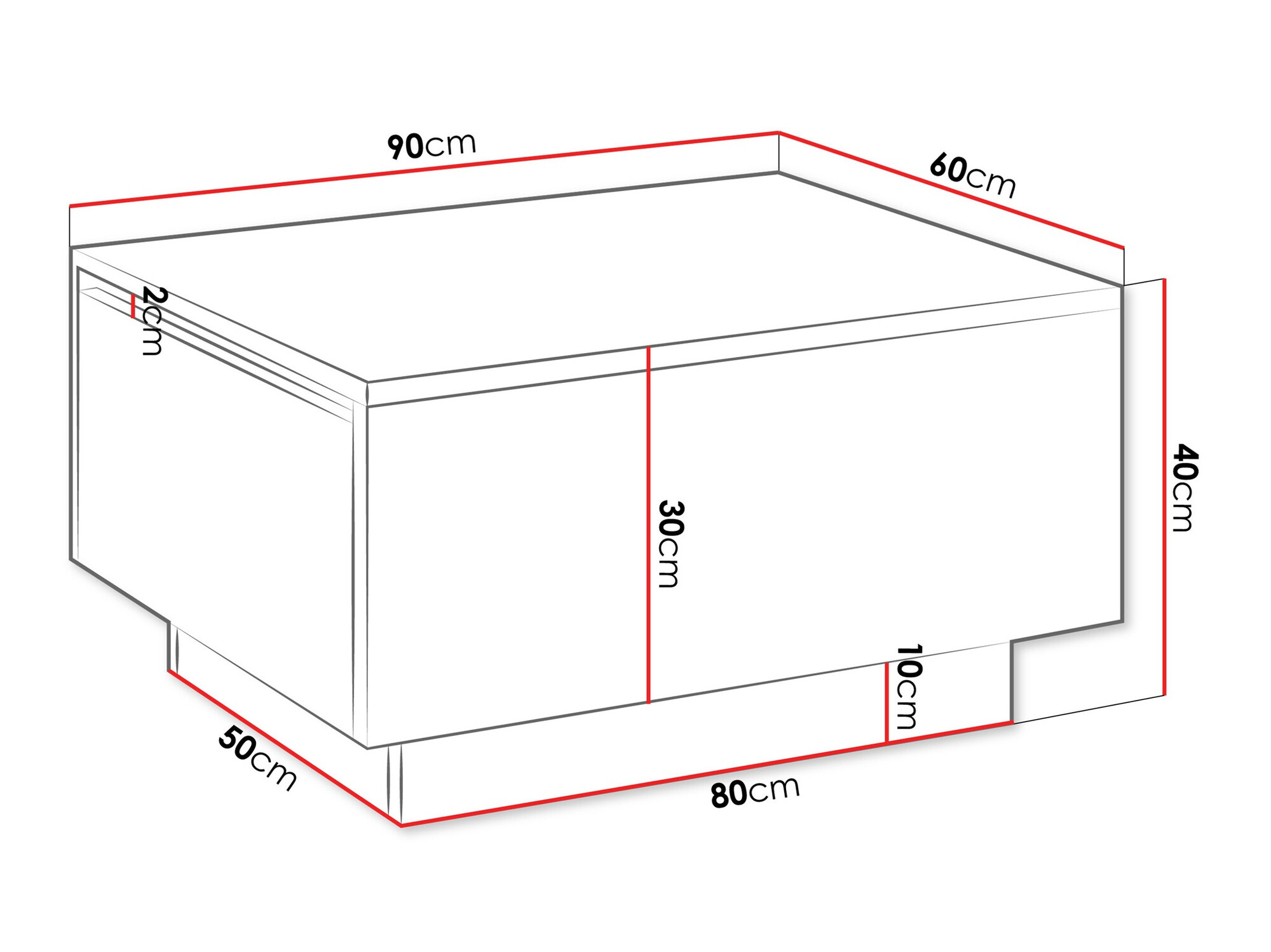 Stolić za kavu Goodyear 134 (Bijeli mramor)