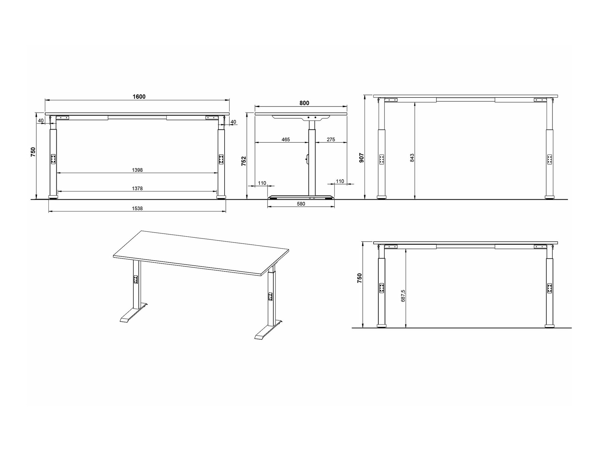 Uredski stol Sacramento 421 (Bijela + Srebro)