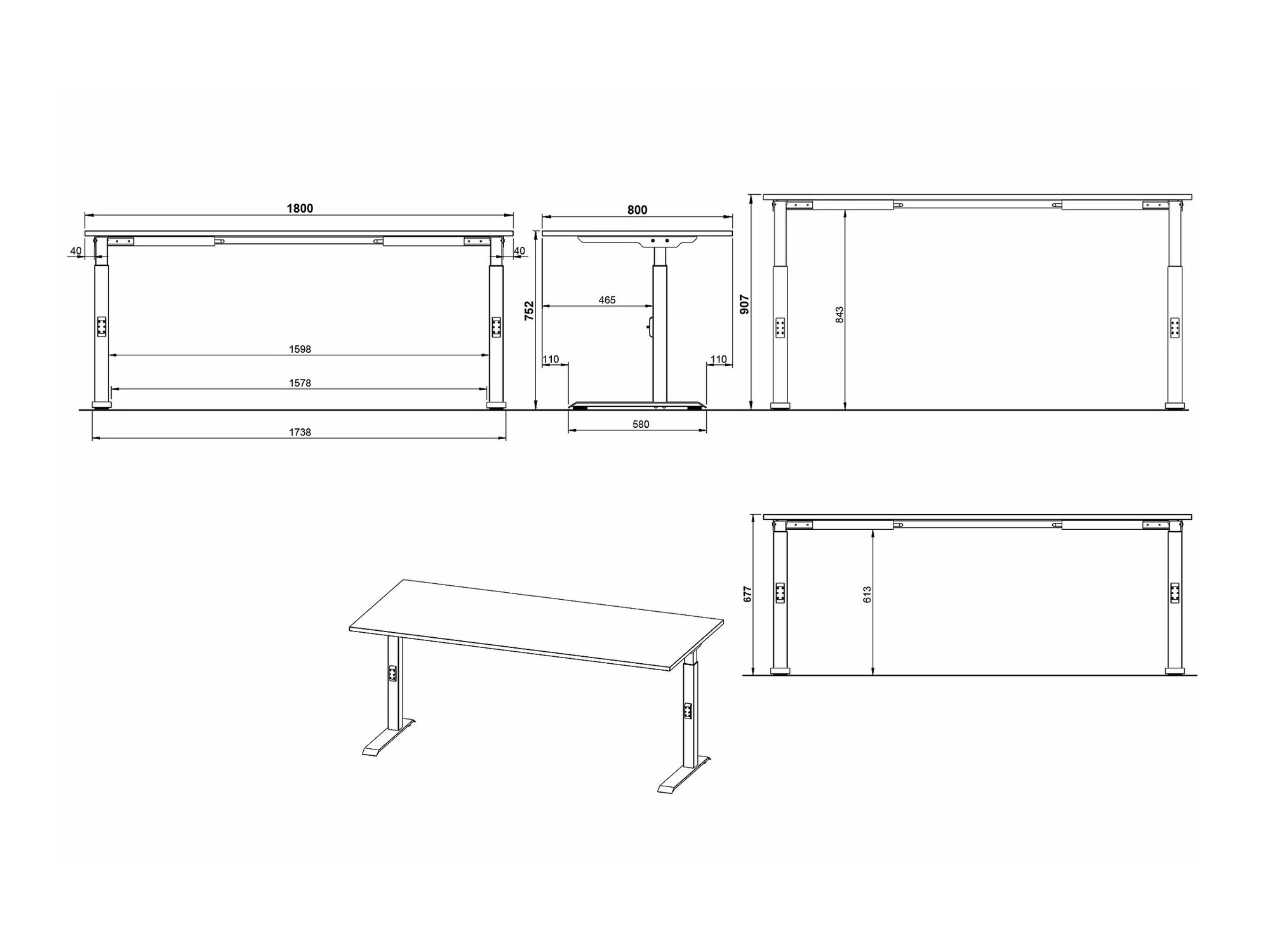 Uredski stol Sacramento 422 (Grafit + Srebro)