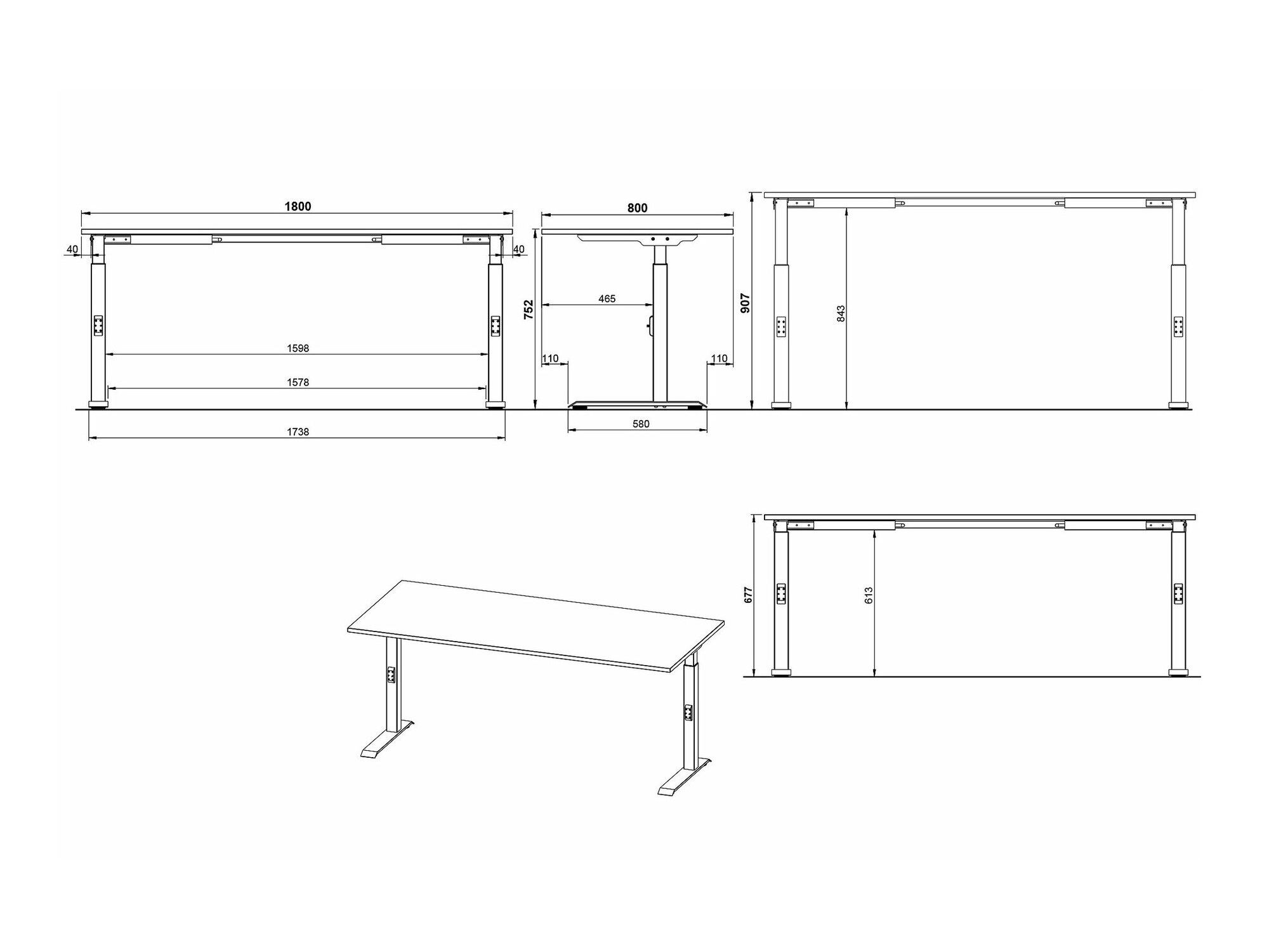 Uredski stol Sacramento 422 (Hrast Grandson + Bijela)