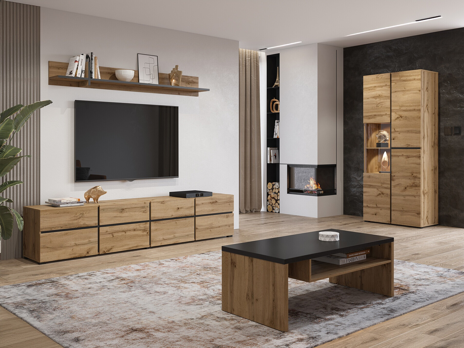 Set za dnevni boravak Alfere 117 (Hrast Wotan)