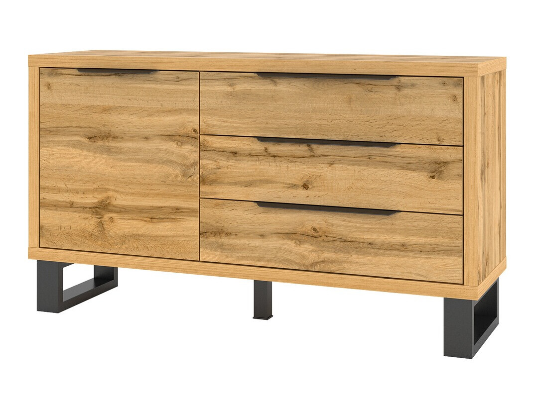 Komoda Avicavu 109 (Hrast Wotan + Crna)