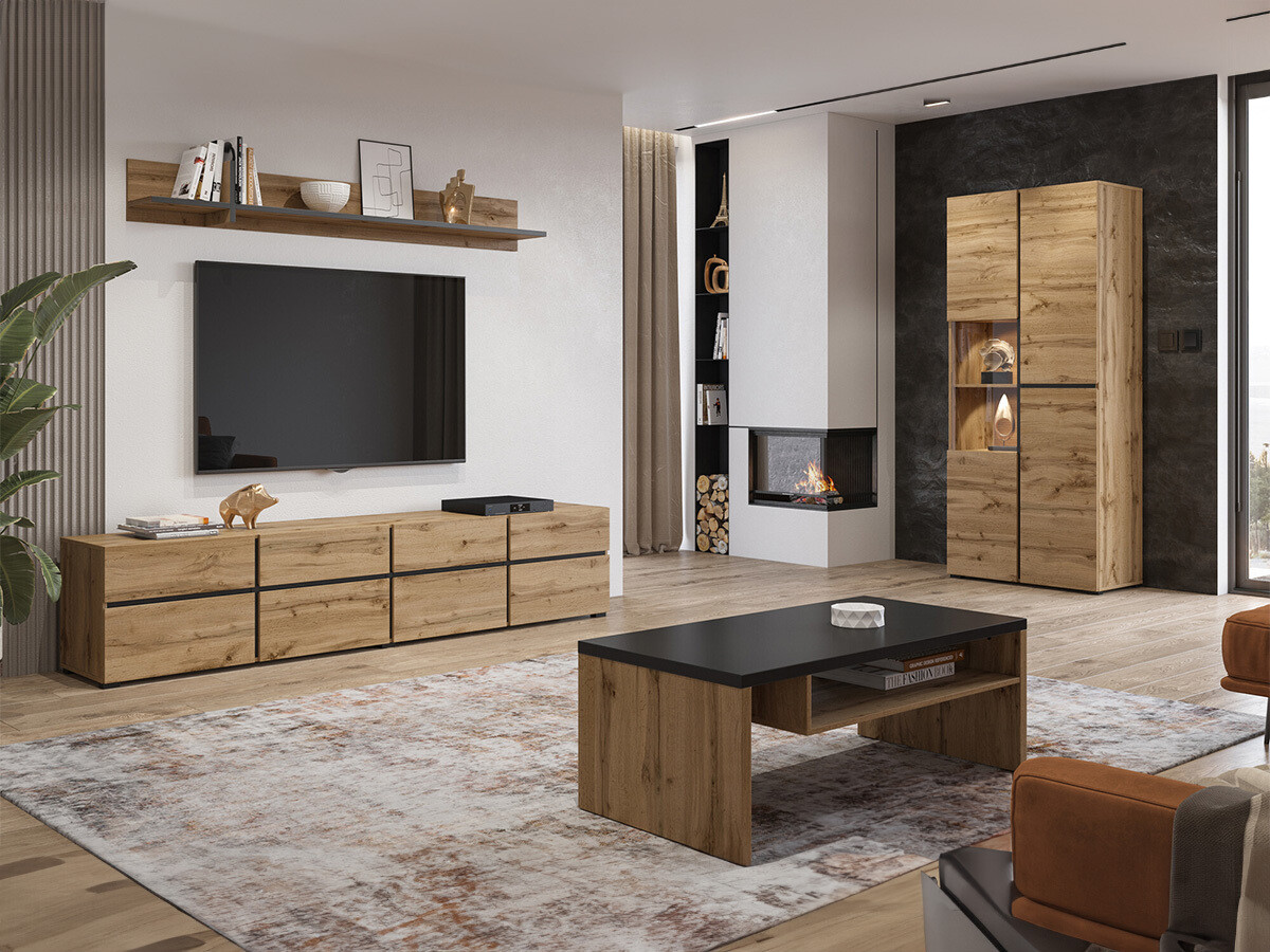 Zidna polica Alfere 109 (Hrast Wotan)