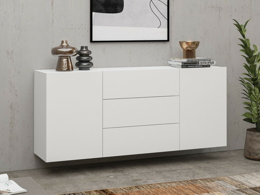 Komoda Revmiru 103 (Bijela + Hrast Wotan)