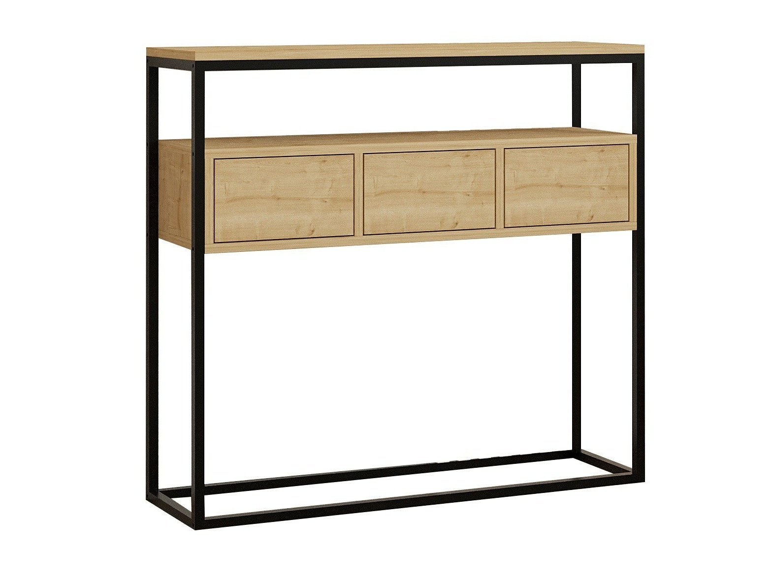 Konzolni stolić Kailua 636 (Svijetlo smeđa + Crna)