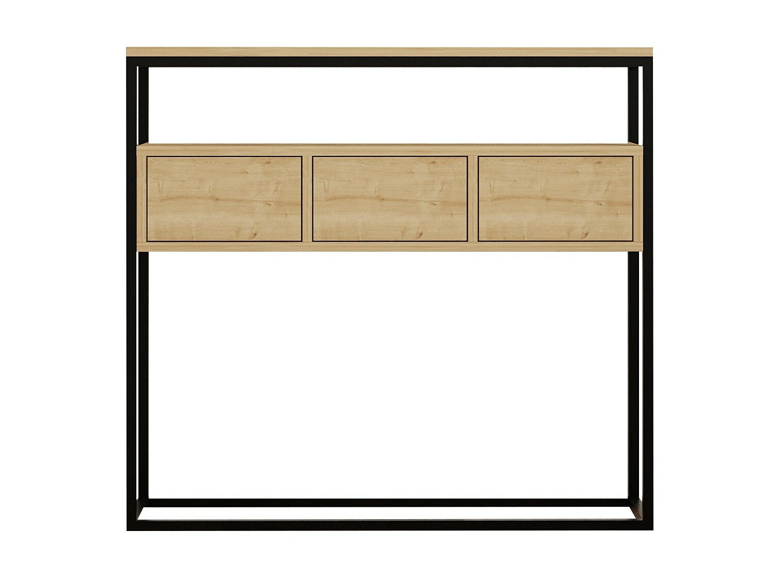 Konzolni stolić Kailua 636 (Svijetlo smeđa + Crna)