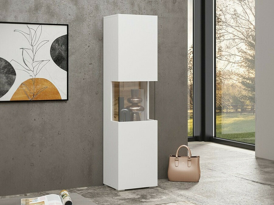 Polica Revmiru 100 (Bijela + Hrast Wotan)