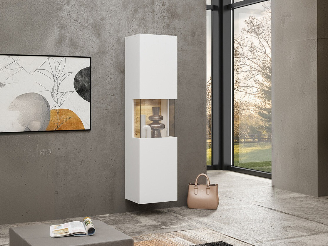 Polica Revmiru 100 (Bijela + Hrast Wotan)