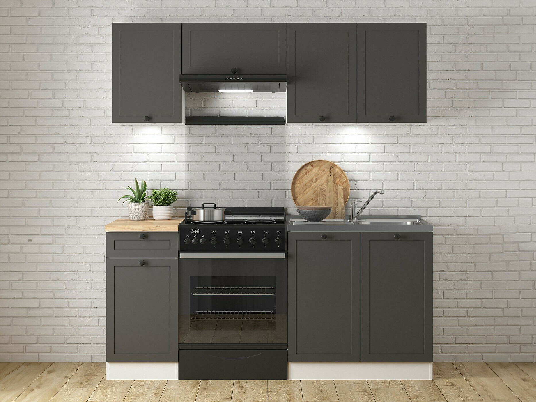Modularan zidni ormarić Classic Grey 110