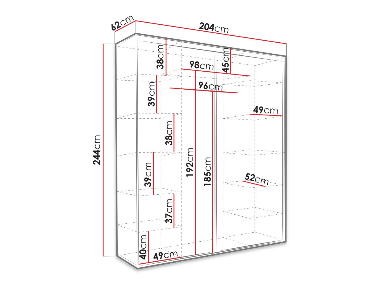 Ormar Murrieta 180 (Sonoma hrast)