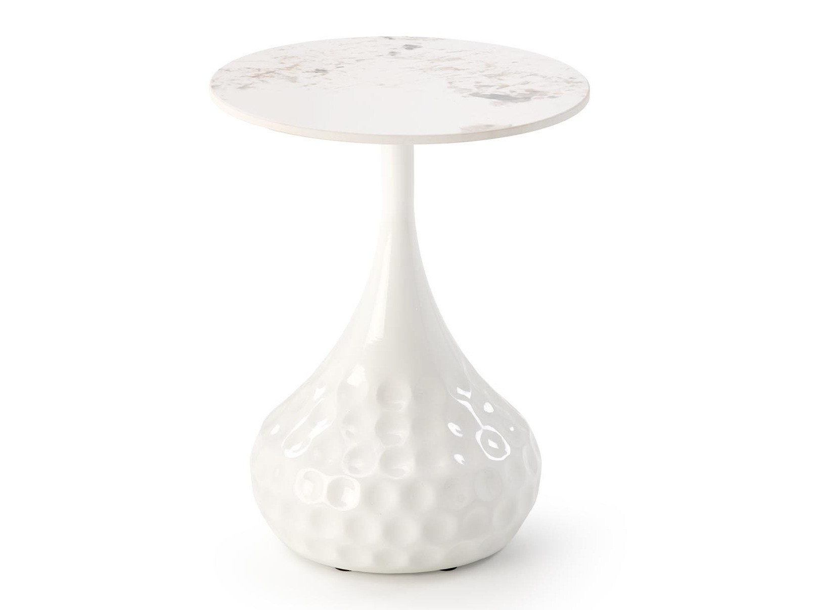 Pomoćni stolić Houston 1807 (Bijela + Bijeli mramor)