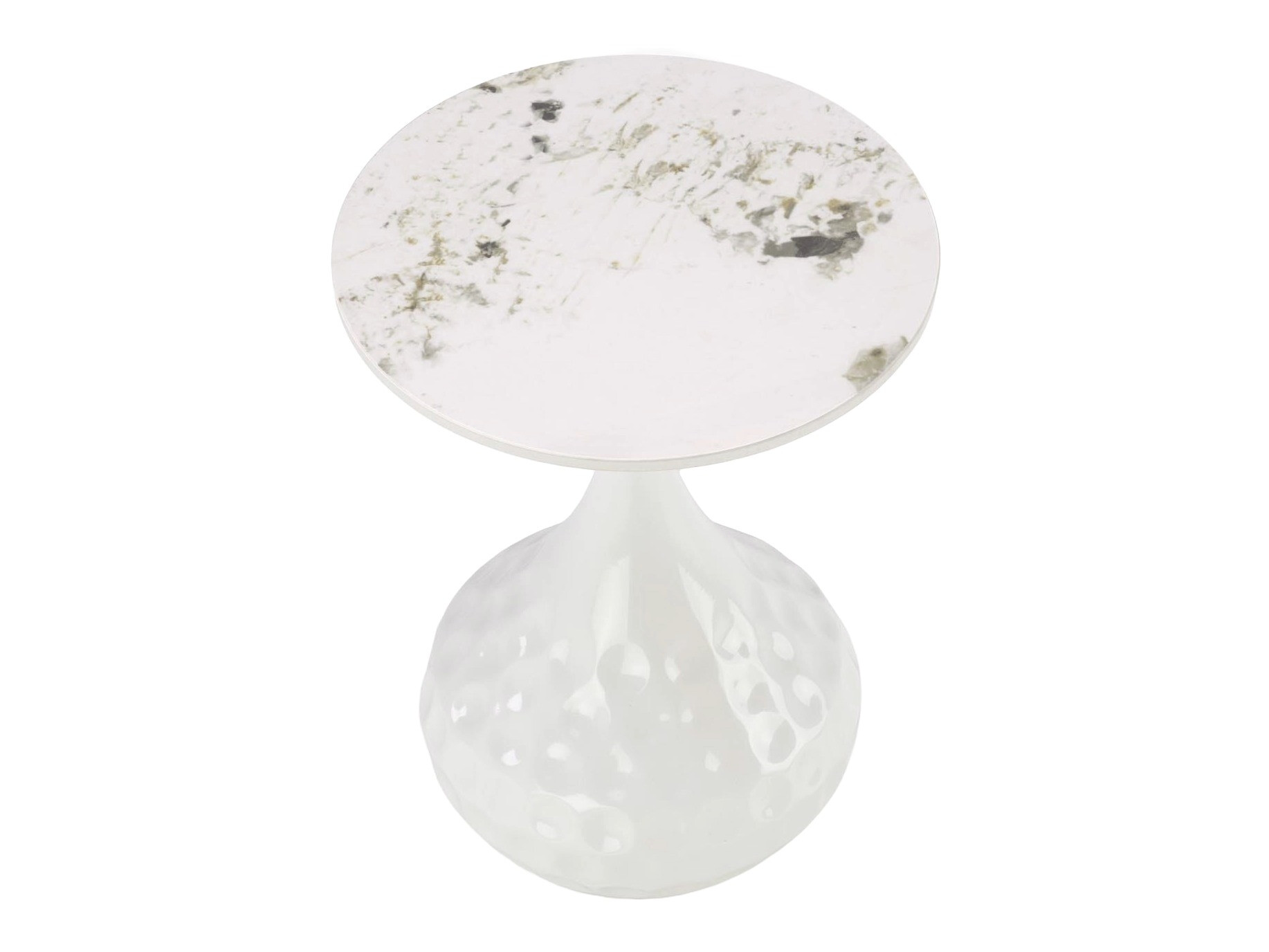 Pomoćni stolić Houston 1807 (Bijela + Bijeli mramor)