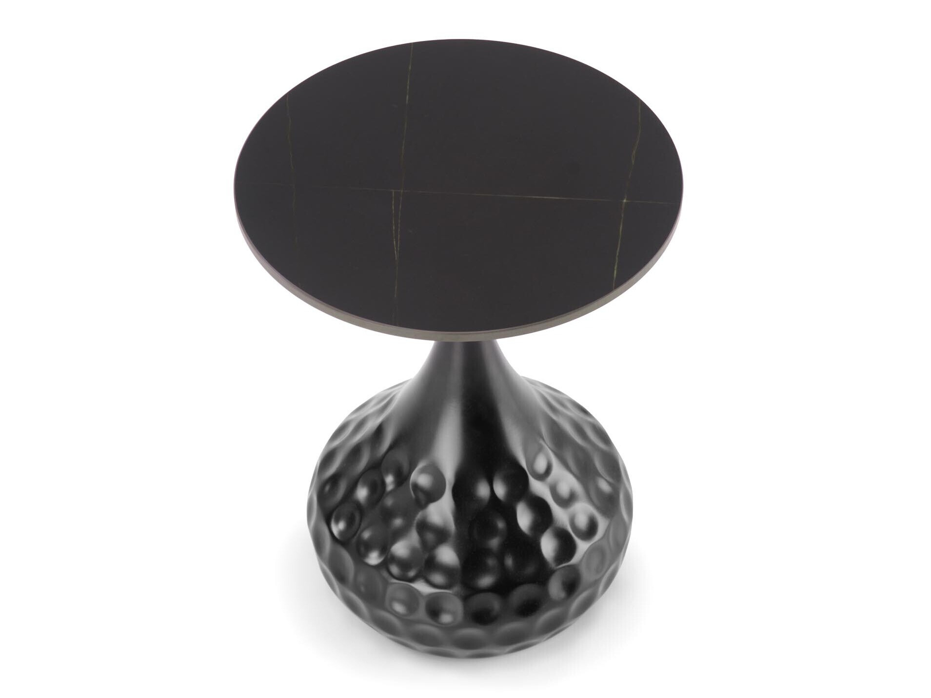 Pomoćni stolić Houston 1807 (Crna + Crni mramor)