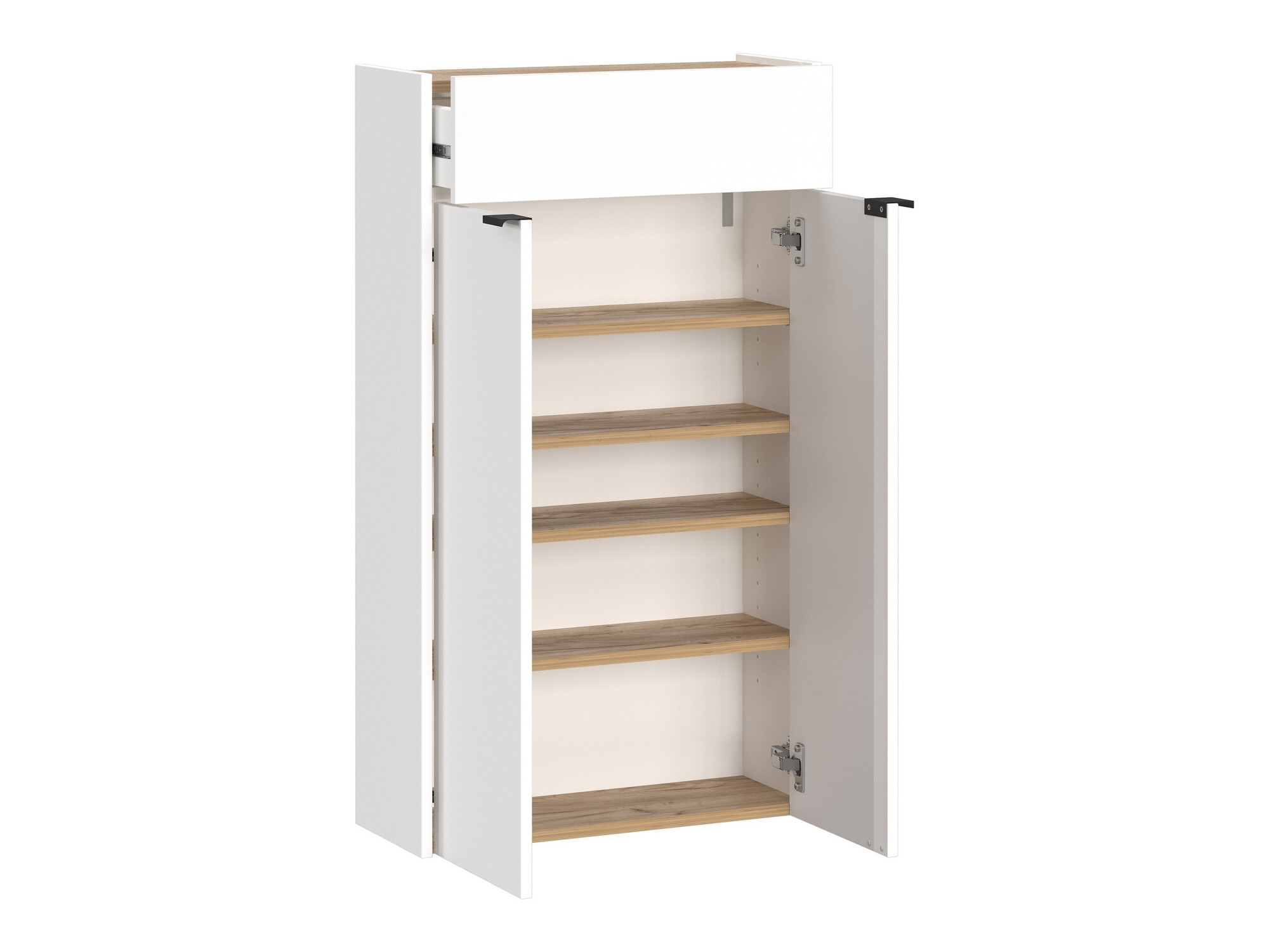 Polica za cipele Cirsale 101 (Bijela + Navarra hrast)