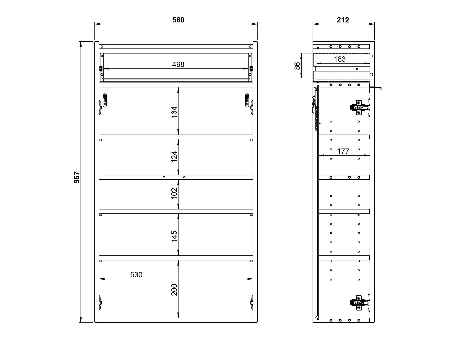 Polica za cipele Cirsale 101 (Bijela + Navarra hrast)