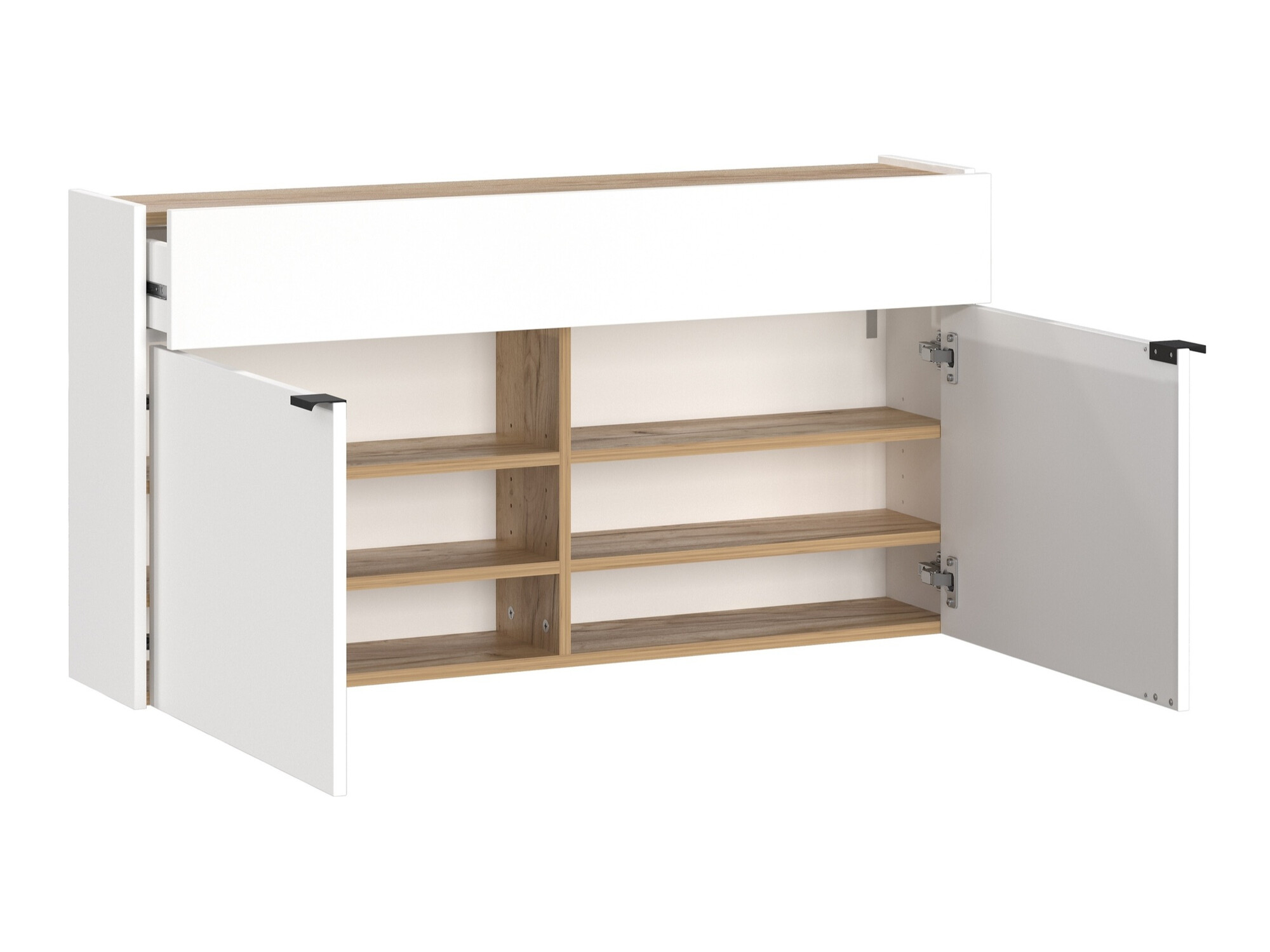 Polica za cipele Cirsale 102 (Bijela + Navarra hrast)