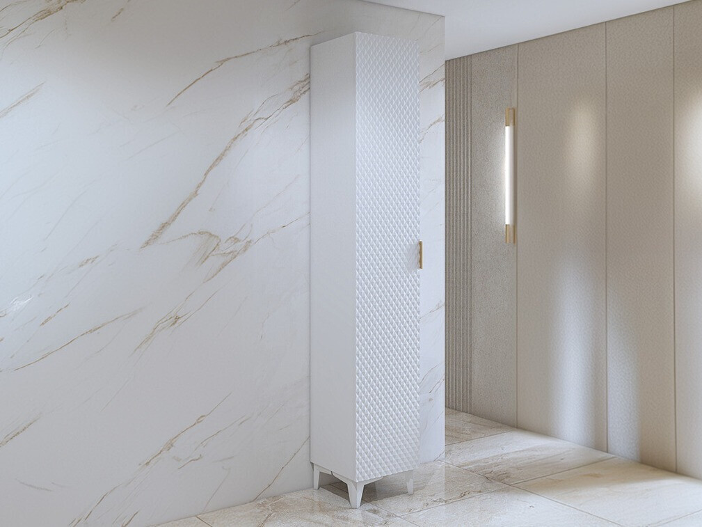 Samostojeći kupaonski ormarić Liretu 100 (Bijela)