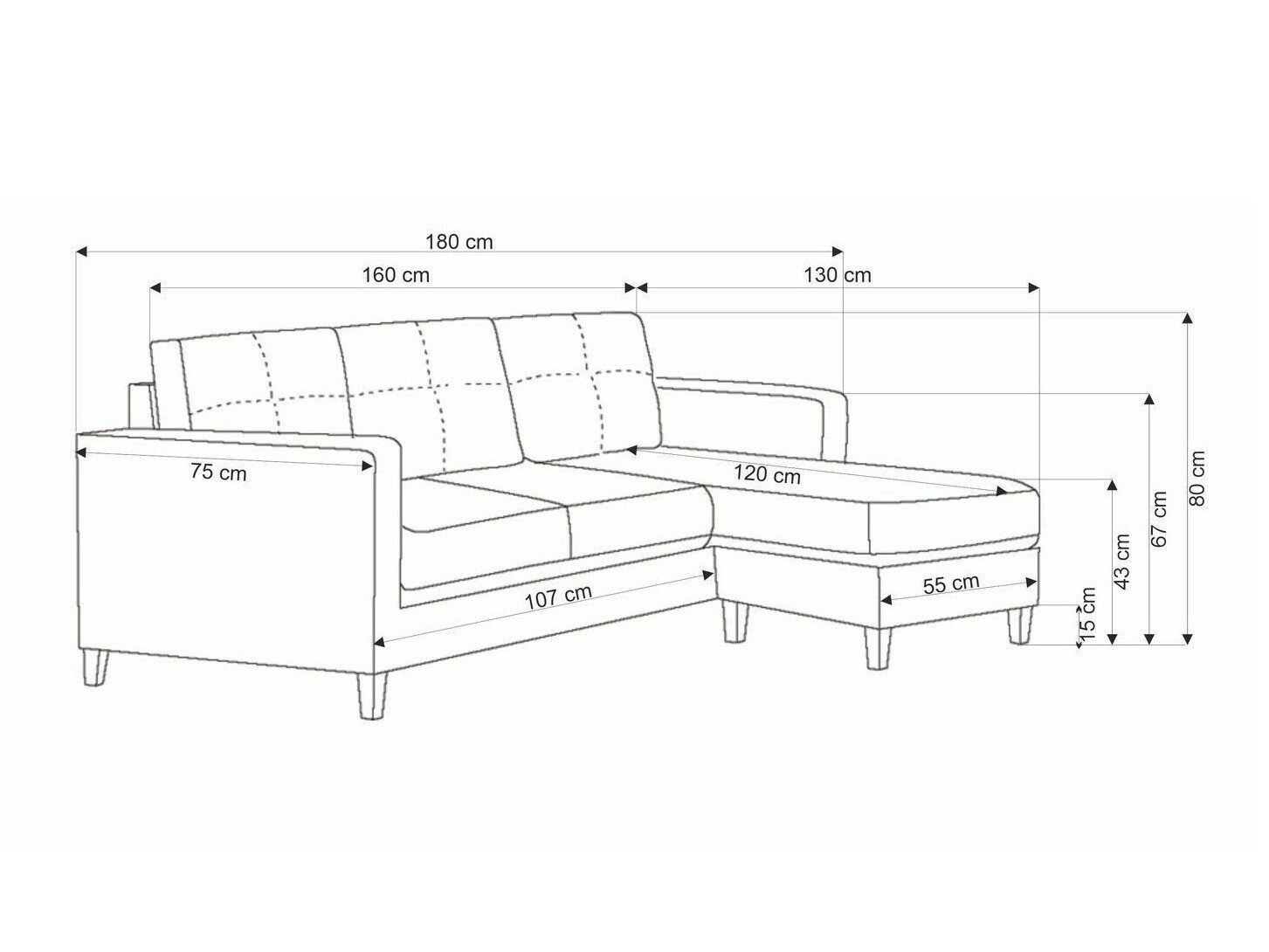 Tapecirani namještaj Houston 1825 (Bež)