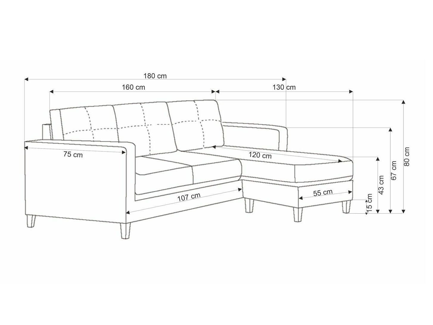 Tapecirani namještaj Houston 1825 (Siva)