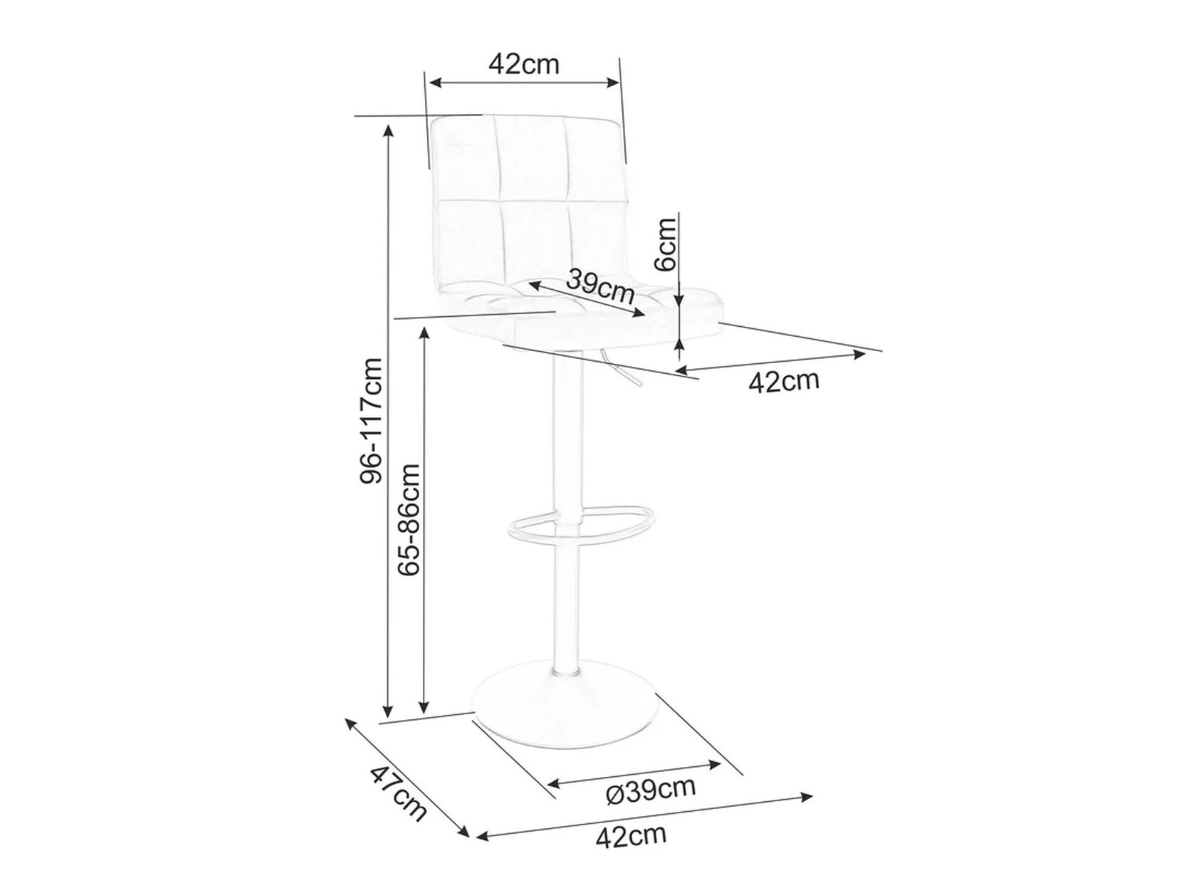 Barska stolica Detroit 496 (Zelena)