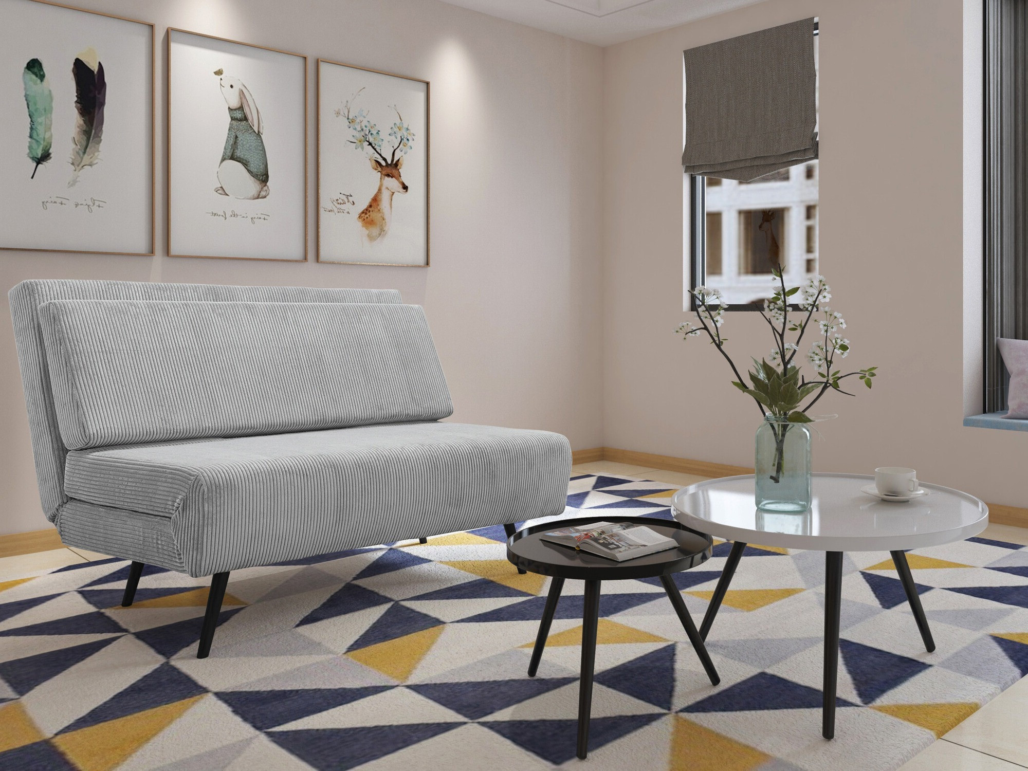 Kauč na razvlačenje Denton 1354 (Siva)