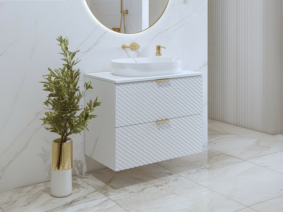 Zidni ormarić za umivaonik Liretu 107 (Bijela)