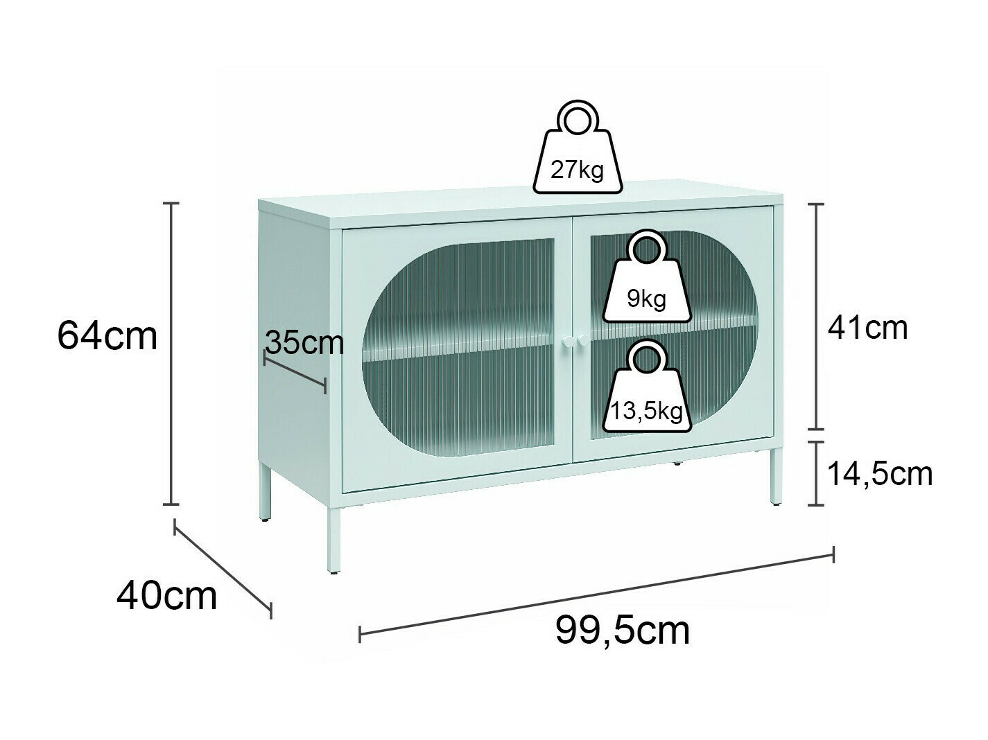Ormarić Tulsa 652 (Crna)
