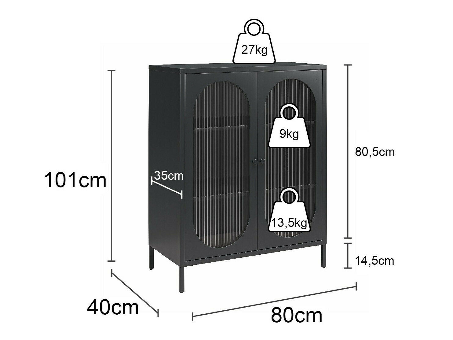 Ormarić Tulsa 653 (Svijetlo plava)