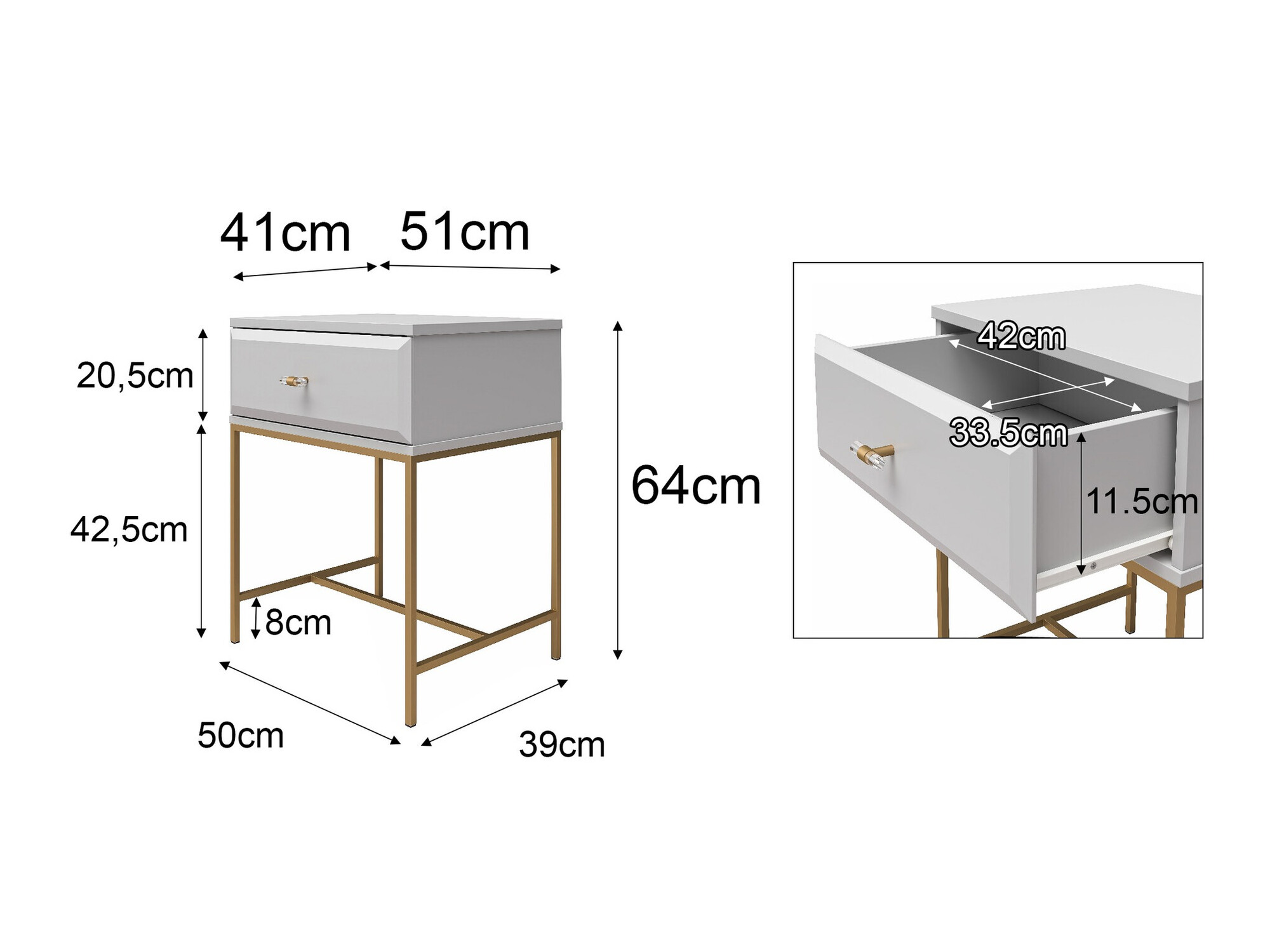 Noćni ormarić Tulsa 655