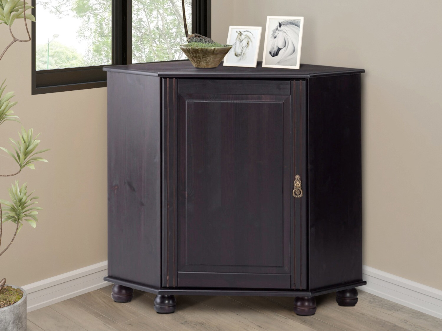 Kutni ormarić Nolcore 105 (Tamno smeđa)