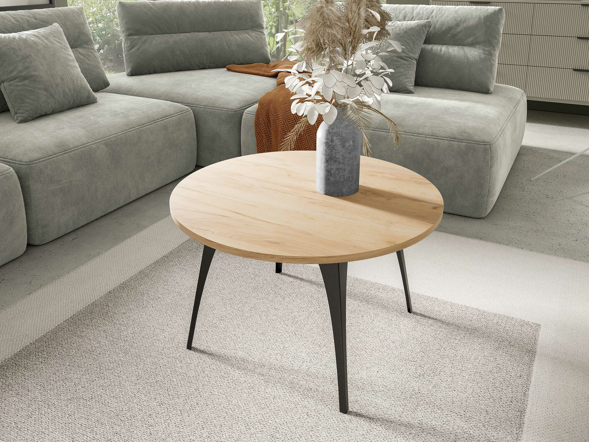 Stolić za kavu Oswego 126 (Zlatni hrast Craft)