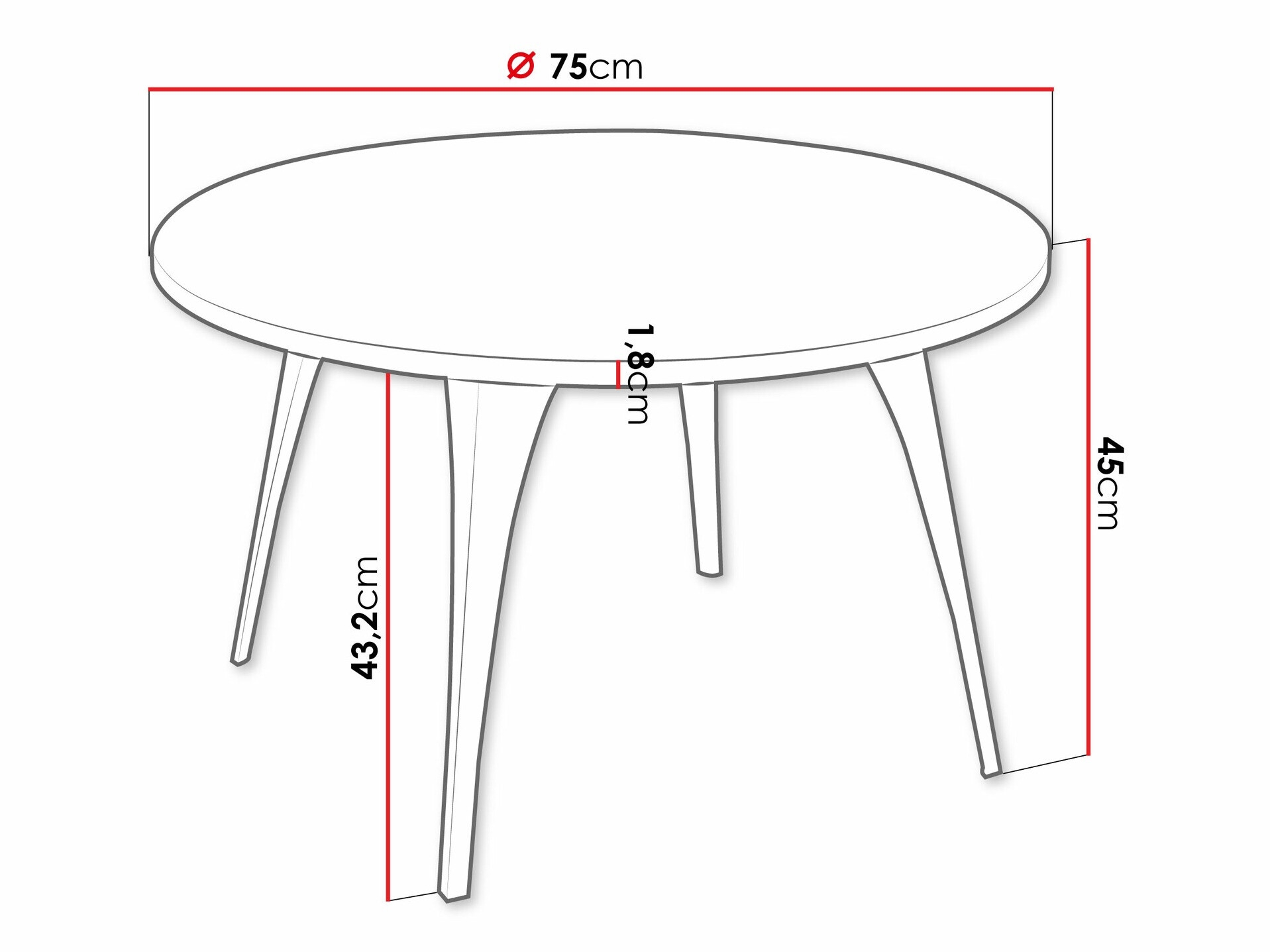 Stolić za kavu Oswego 126 (Zlatni hrast Craft)