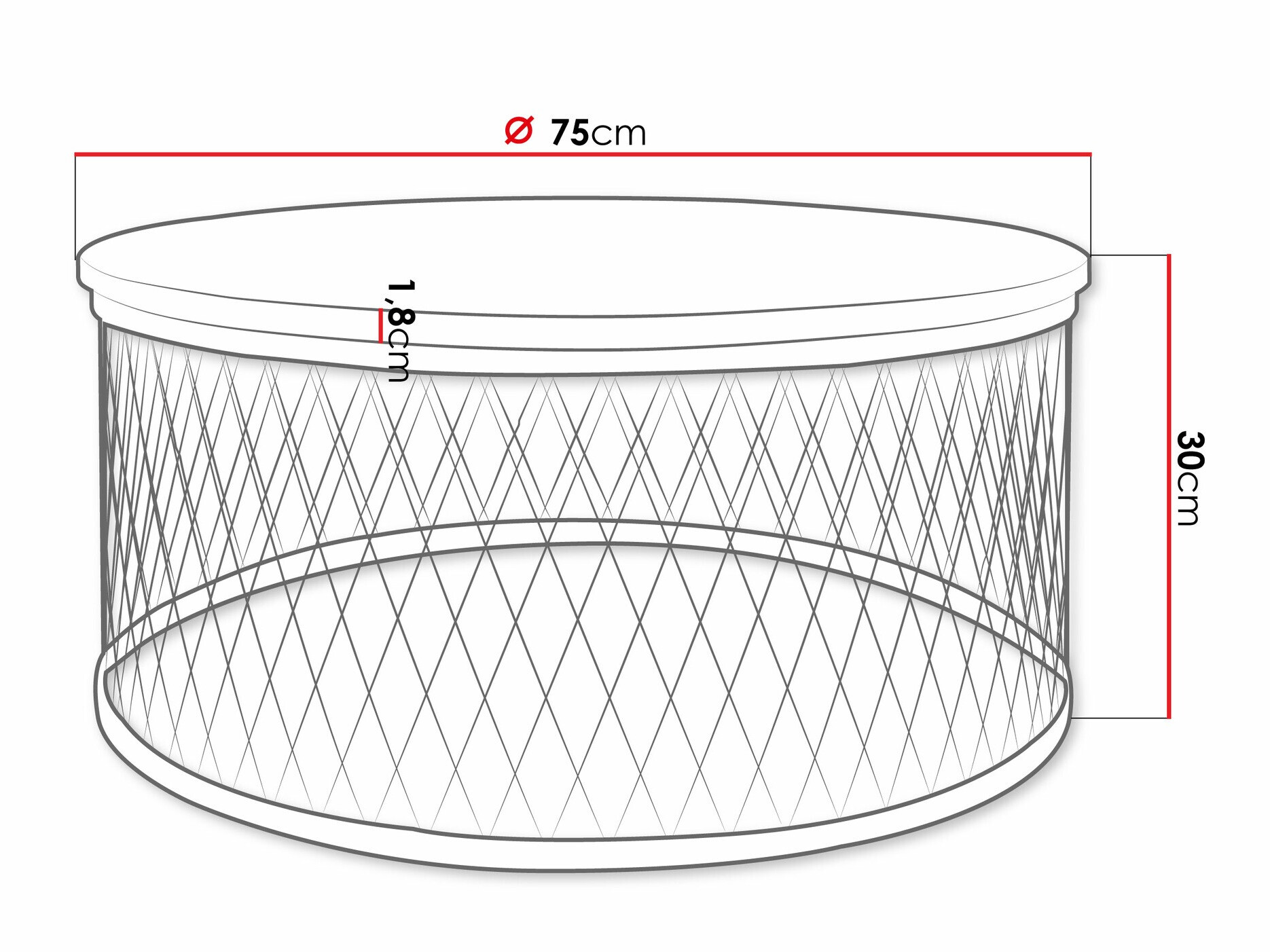 Stolić za kavu Oswego 128 (Zlatni hrast Craft)