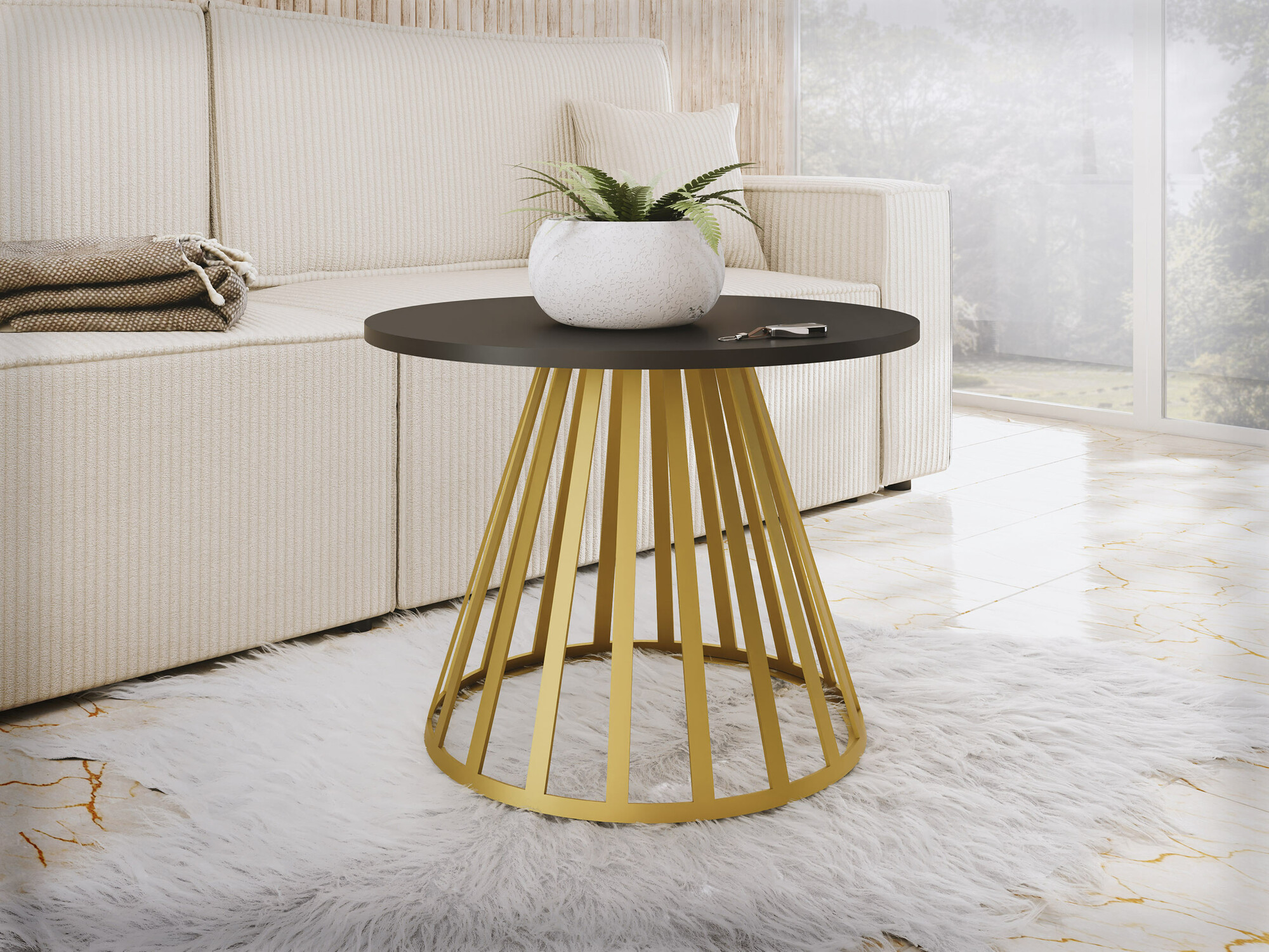 Stolić za kavu Oswego 130 (Crna)