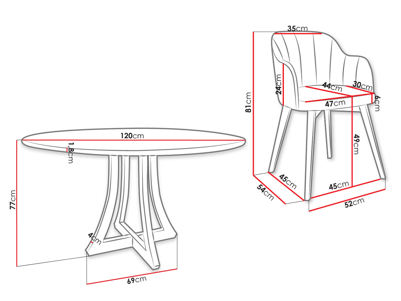 Blagovaonski set Racine 137 (Crna)