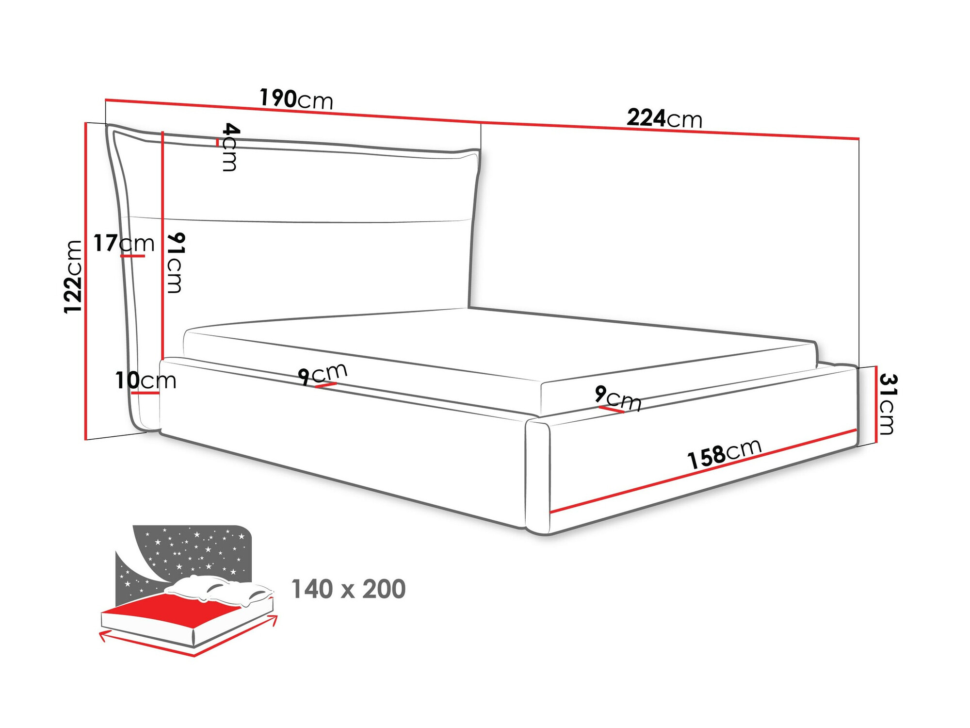 Krevet Comfivo Formica (Kronos 07)