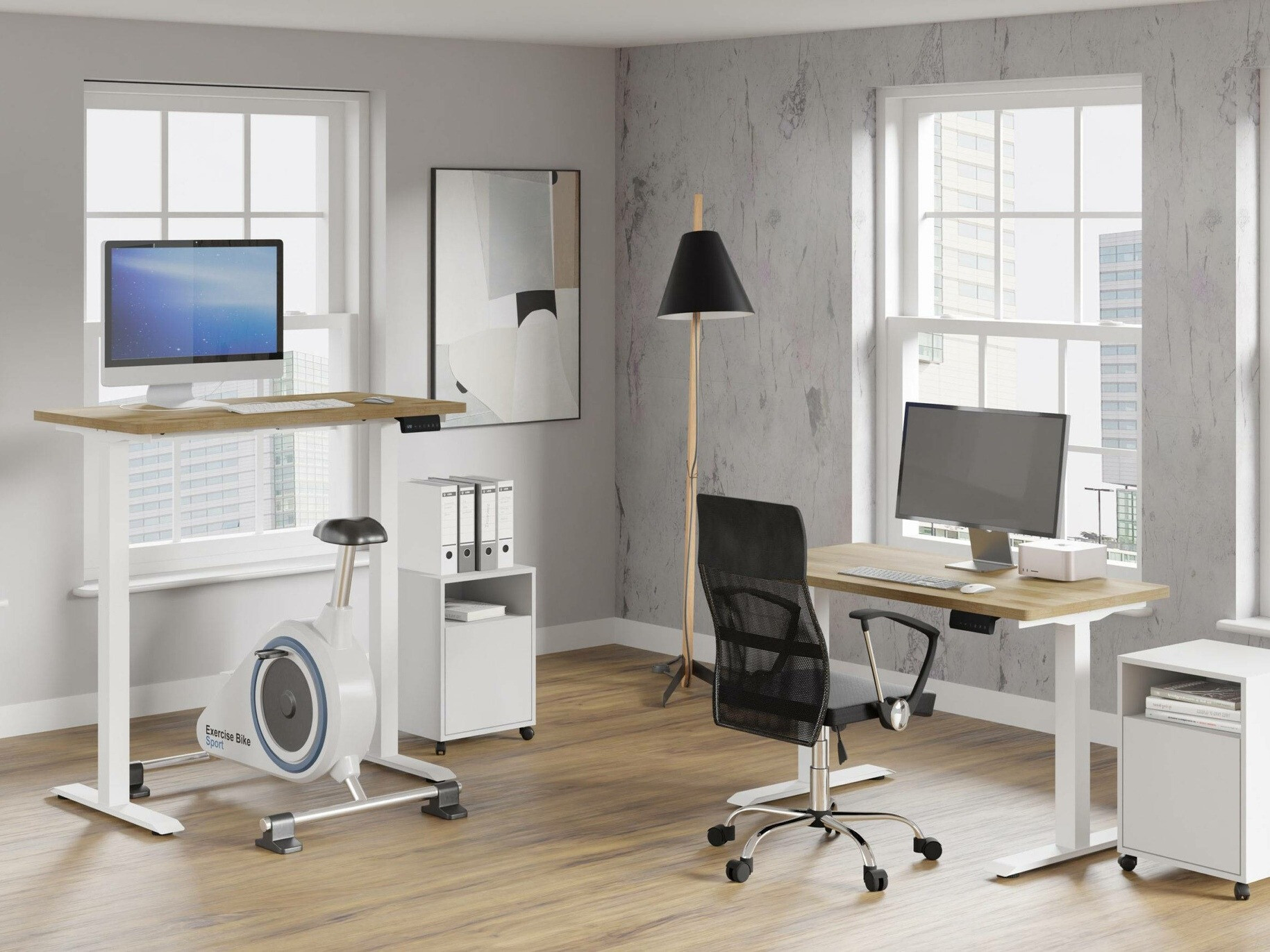 Radni stol podesiv po visini Buffalo 187 (Bijela)