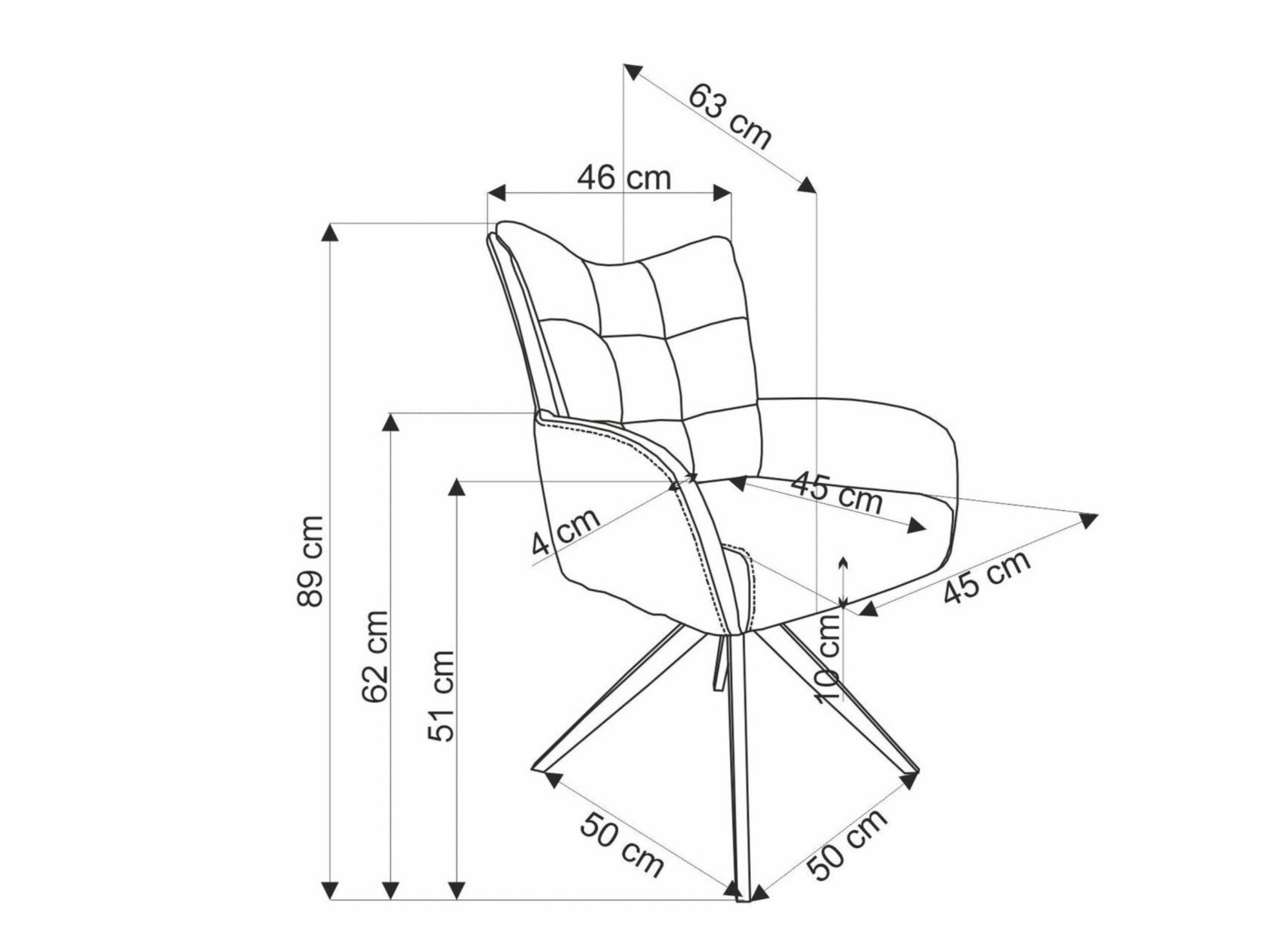 Stolica Houston 1833 (Narančasta)