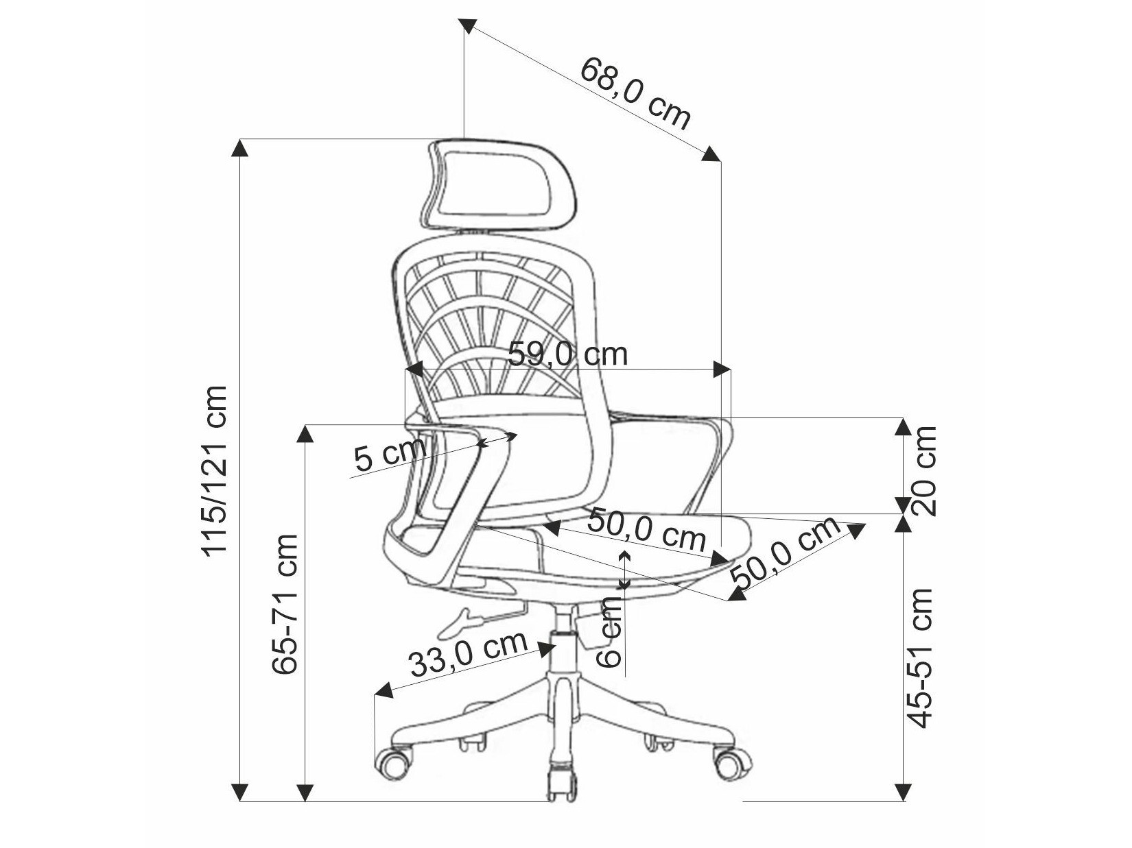 Uredska stolica Houston 1835 (Siva)
