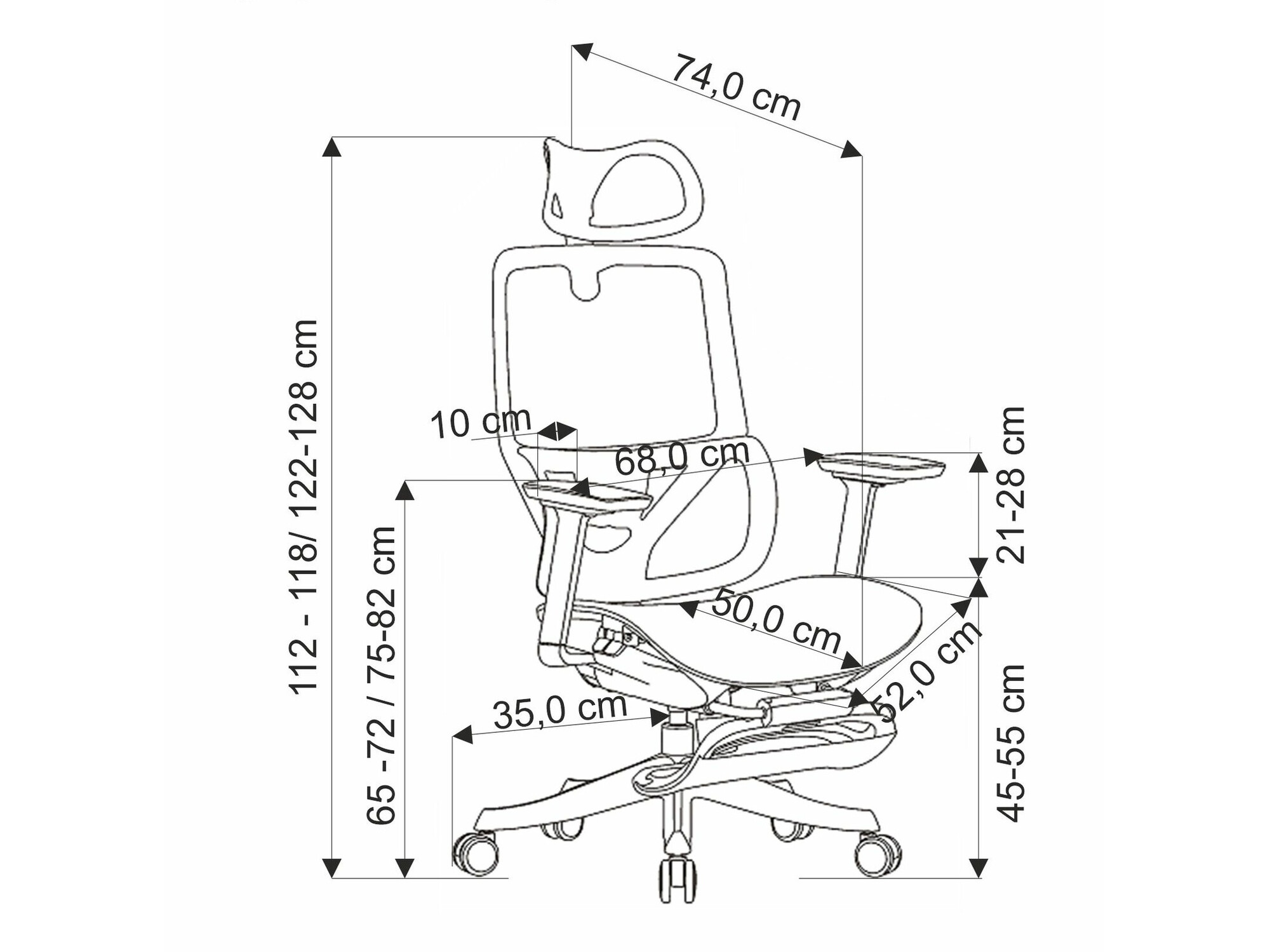 Uredska stolica Houston 1844