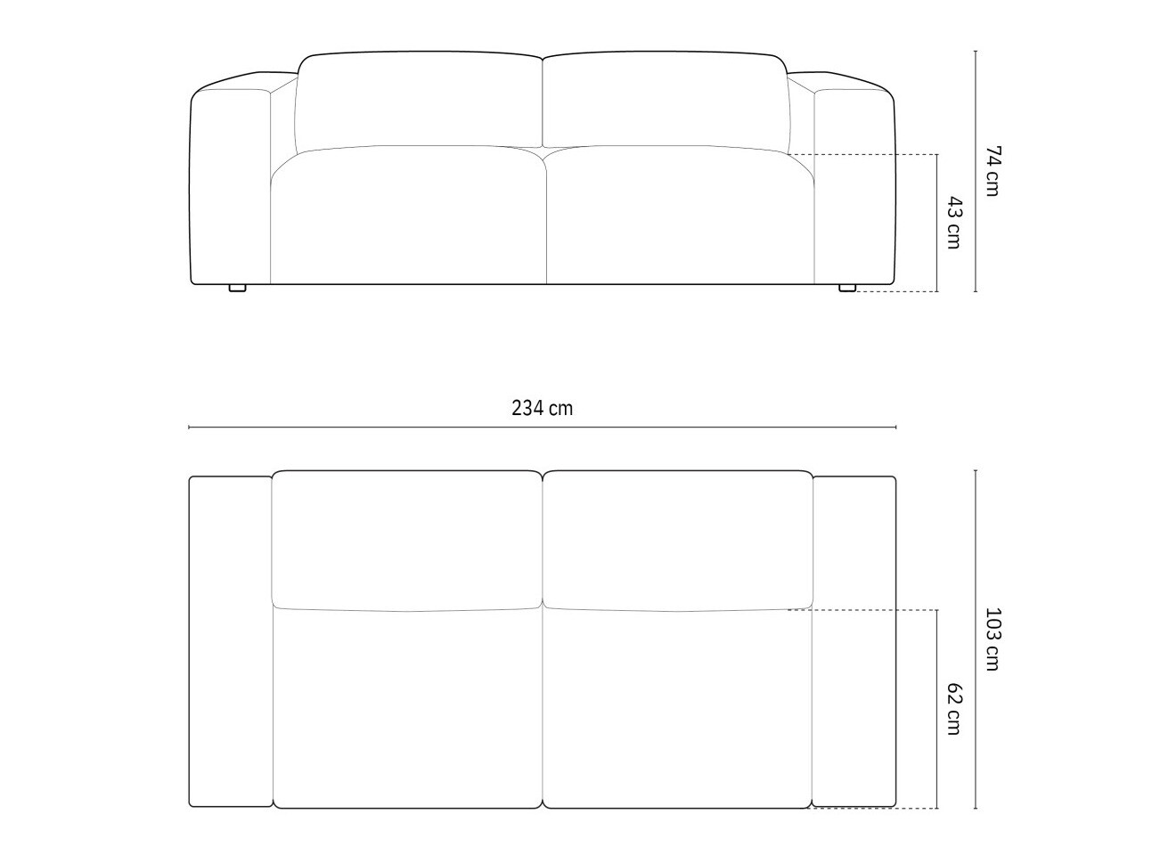 Sofa Beckley 105 (Chenille 93)