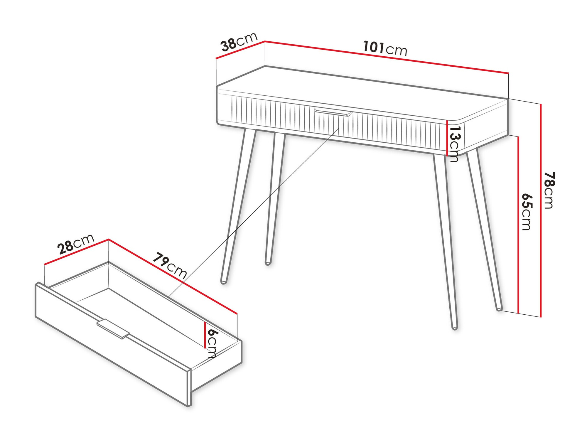 Konzolni stolić Versoe 110 (Bež)