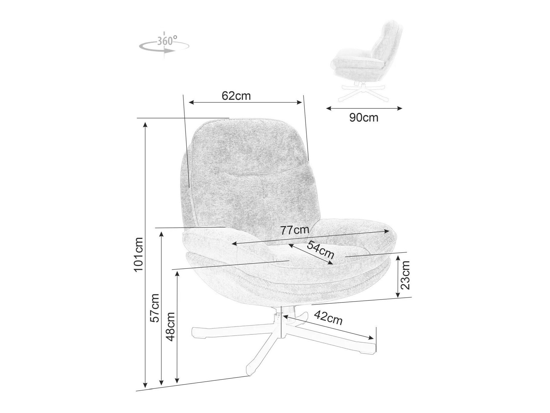 Fotelja Detroit 507 (Bež)