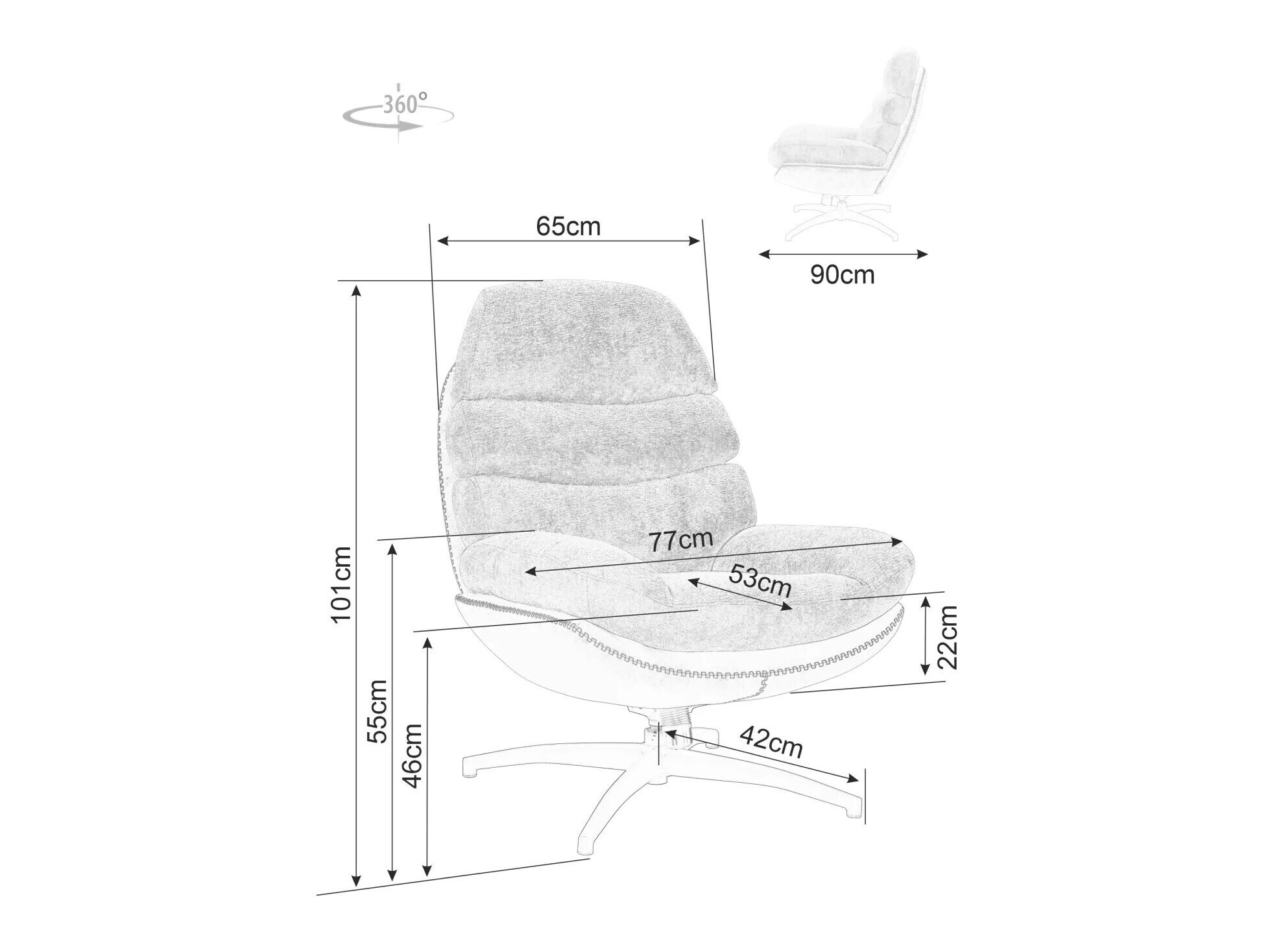 Fotelja Detroit 509 (Bež)