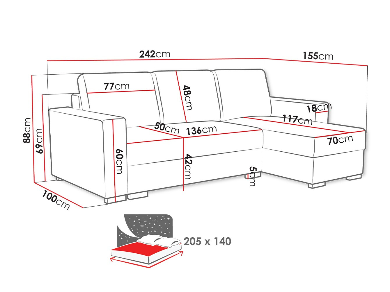 Kutna garnitura Columbus 187 (Neve 3)